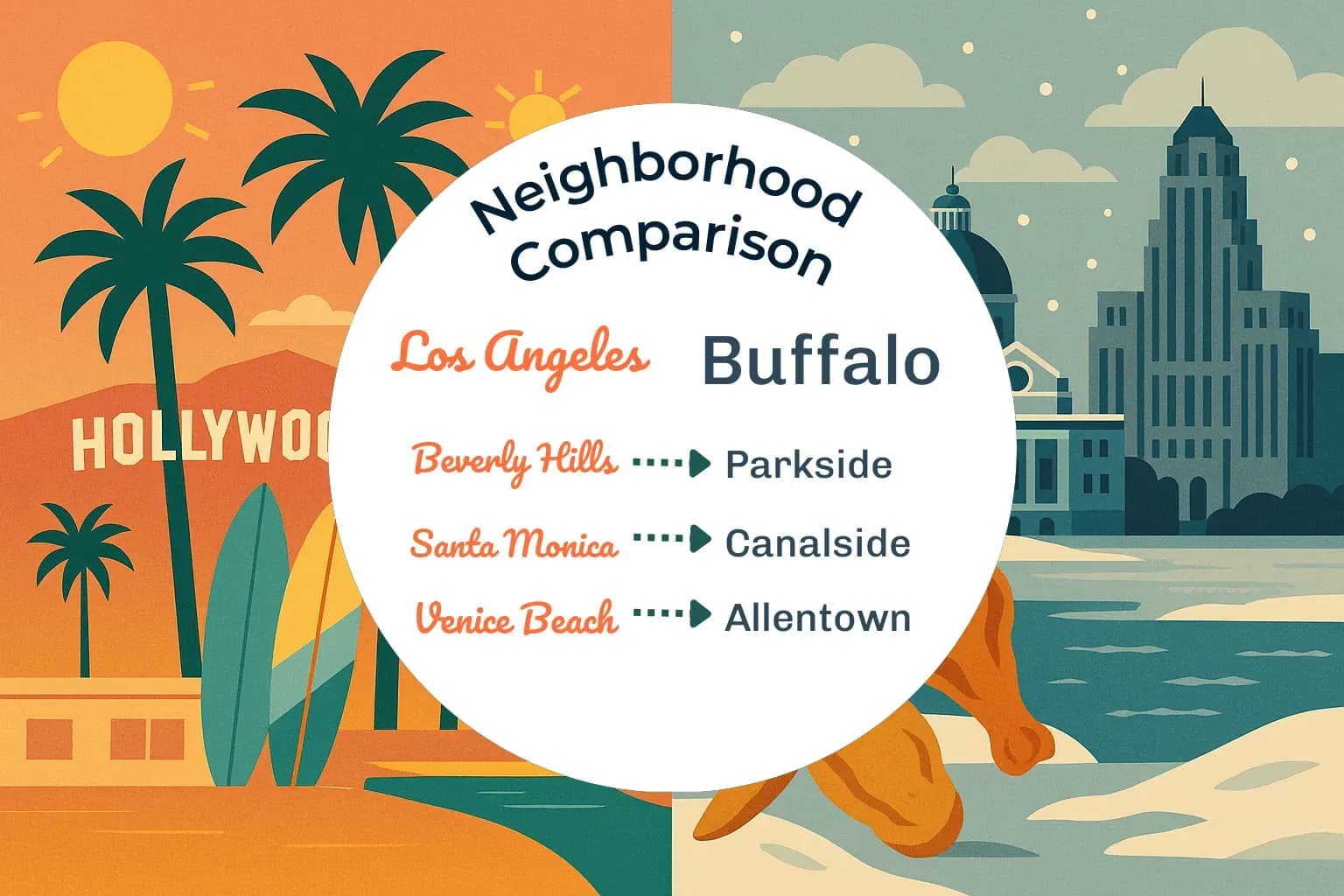 Los Angeles vs Buffalo Neighborhood Comparison