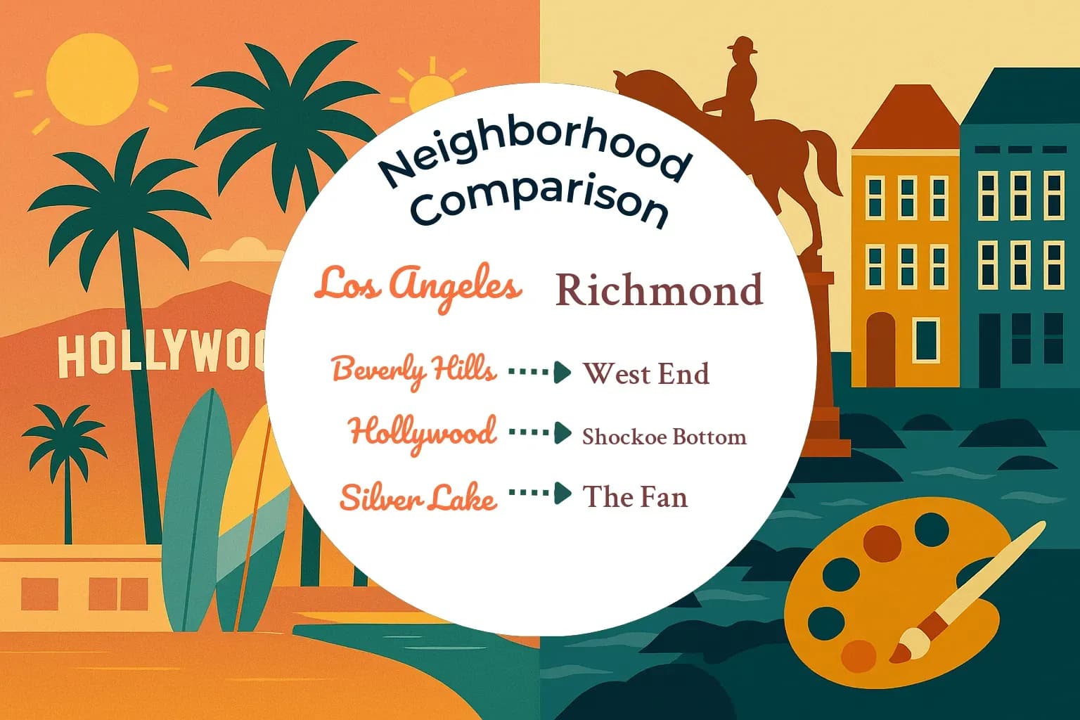 Los Angeles vs Richmond Neighborhood Comparison