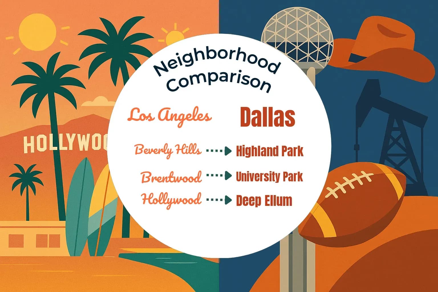 Los Angeles vs Dallas Neighborhood Comparison