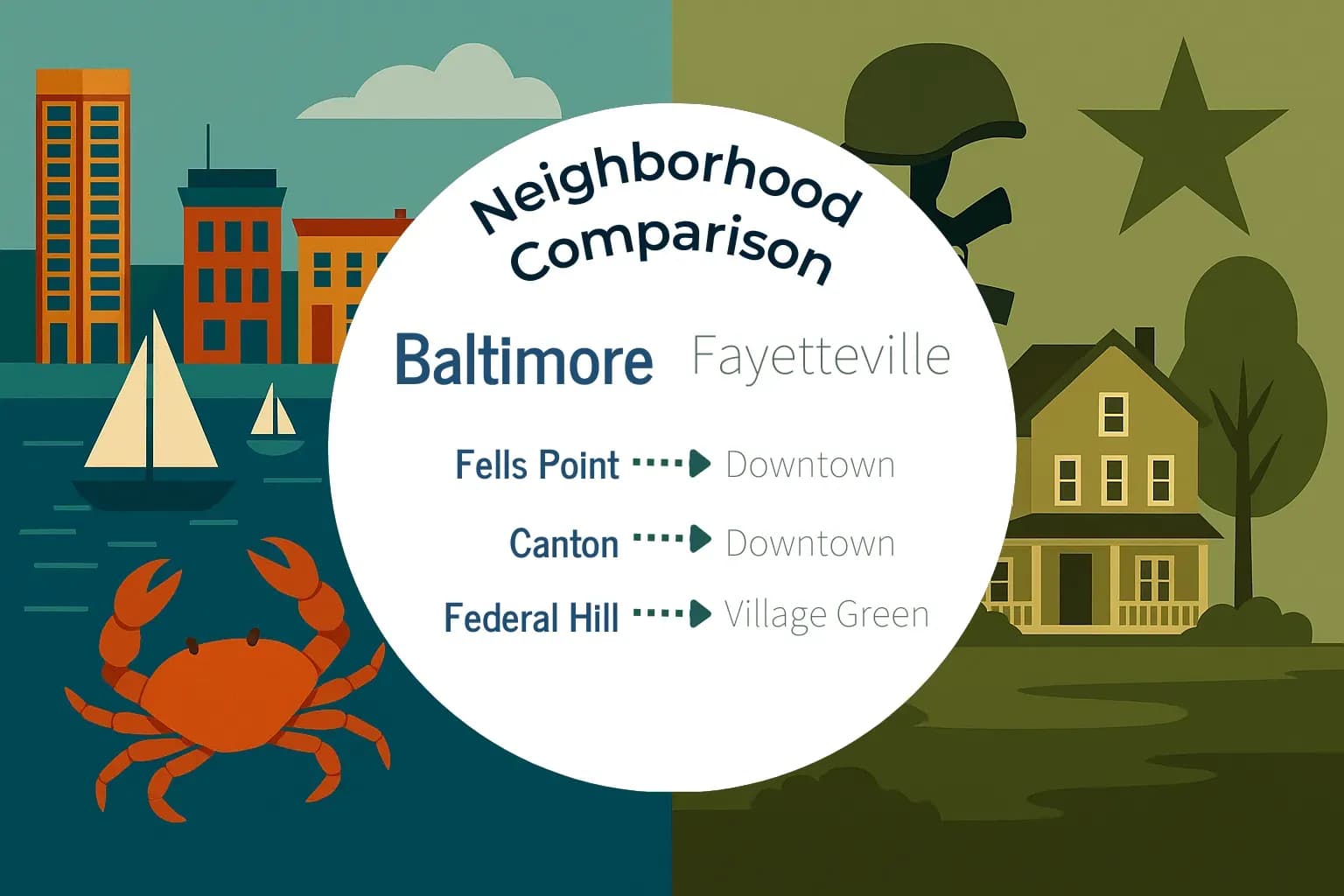 Baltimore vs Fayetteville Neighborhood Comparison