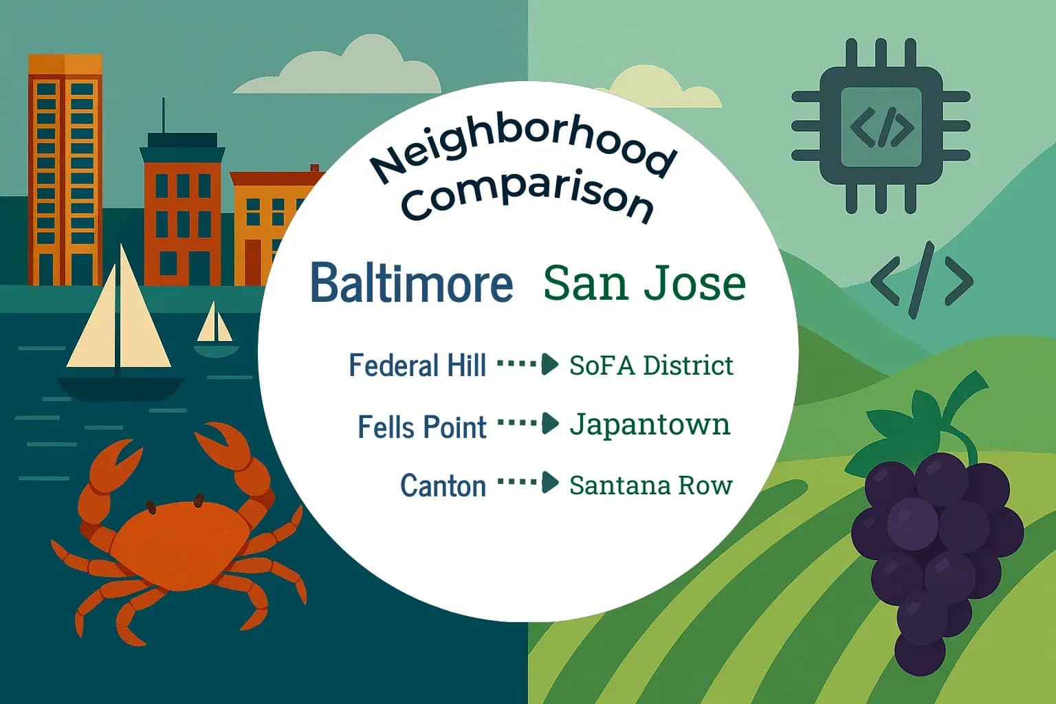 Baltimore vs San Jose Neighborhood Comparison