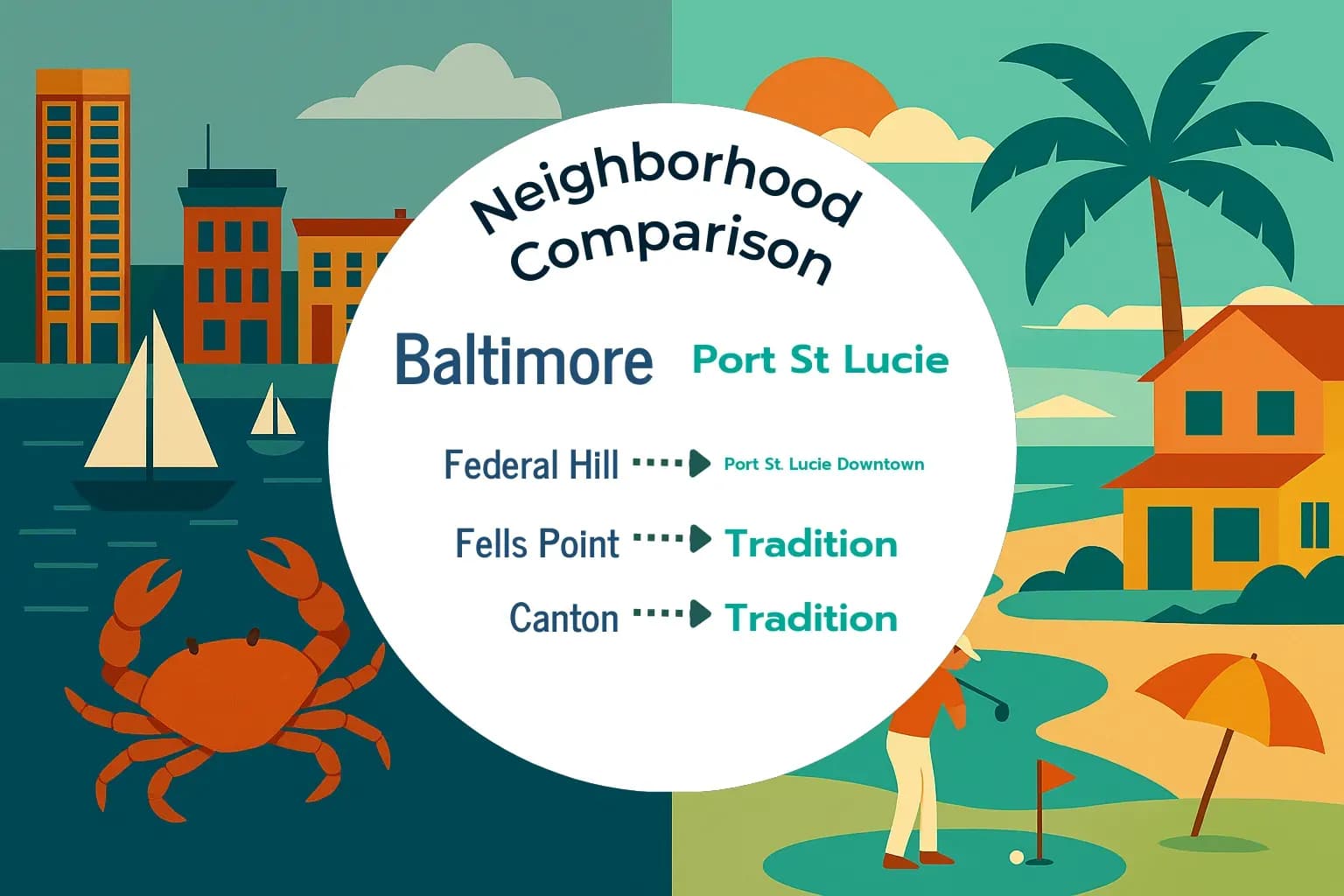 Baltimore vs Port St. Lucie Neighborhood Comparison