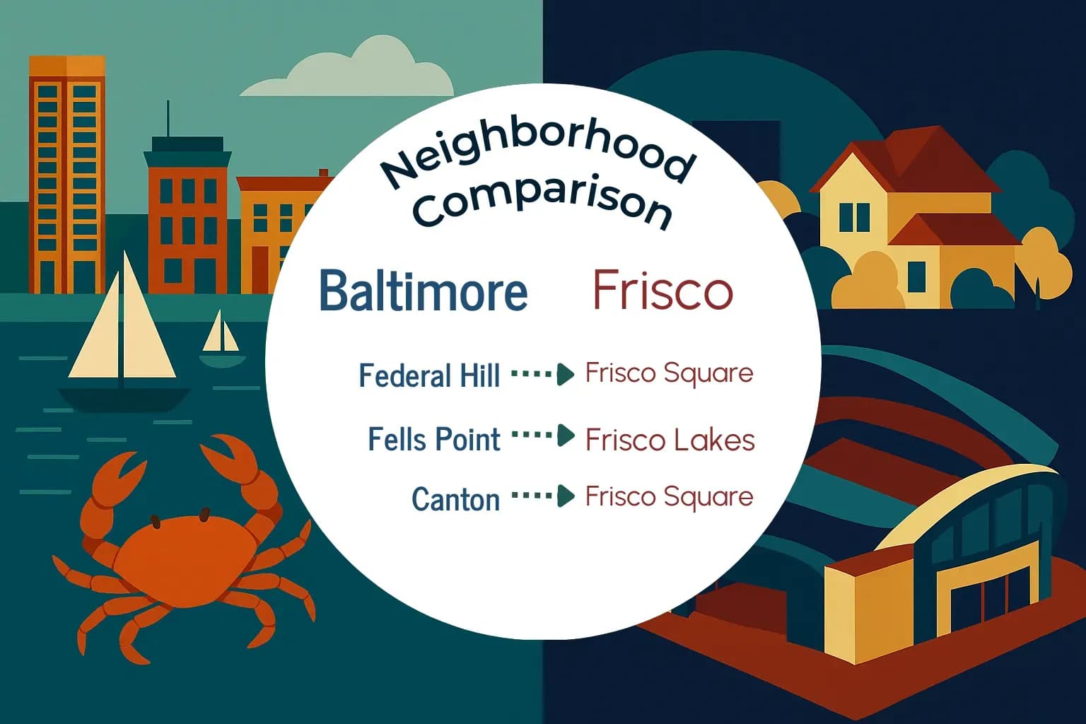 Baltimore vs Frisco Neighborhood Comparison