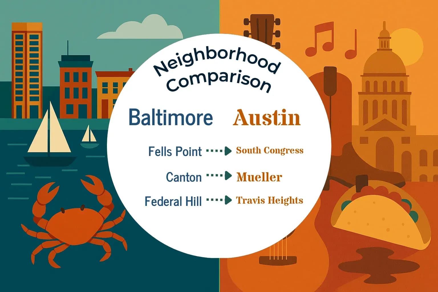 Baltimore vs Austin Neighborhood Comparison