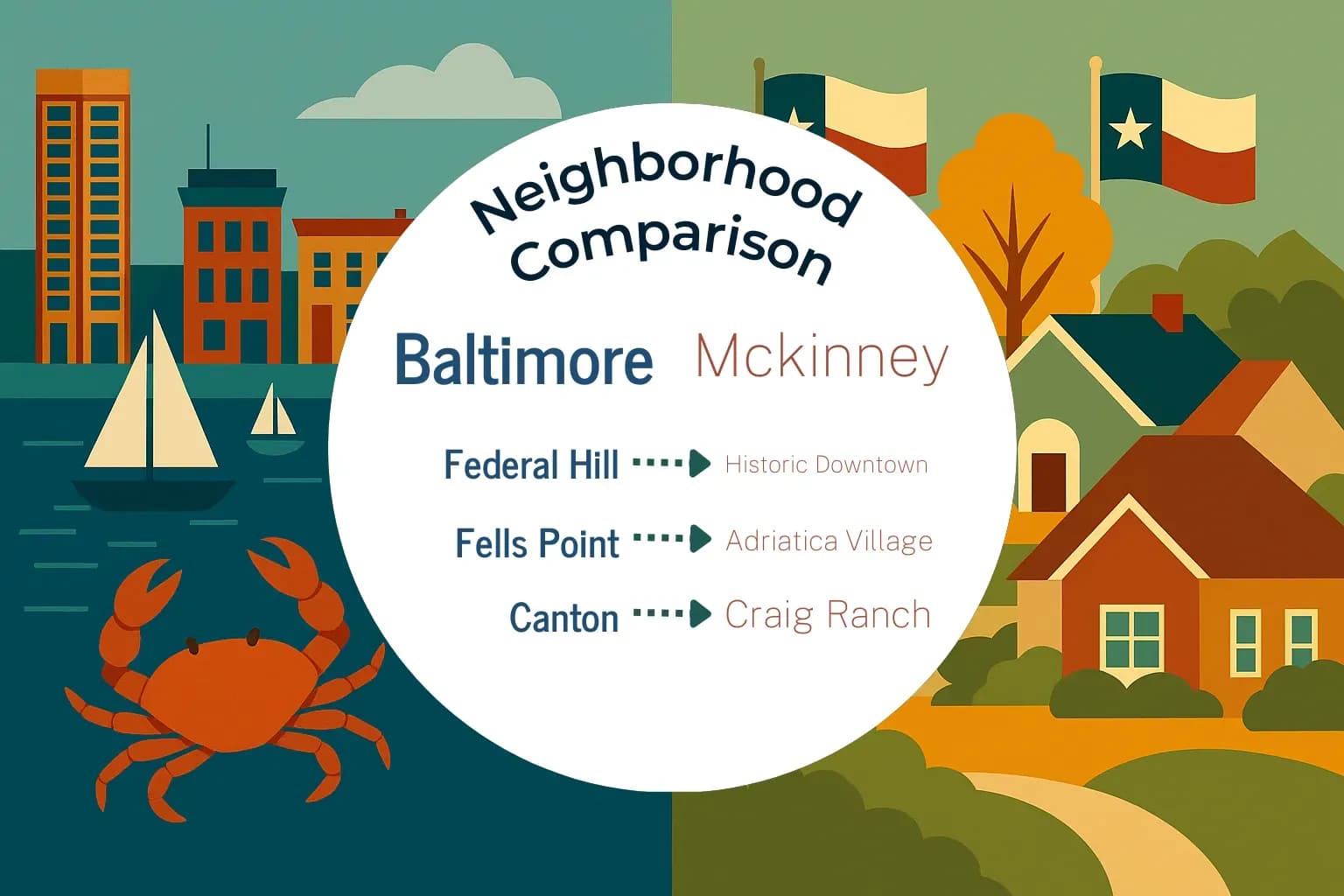 Baltimore vs Mckinney Neighborhood Comparison