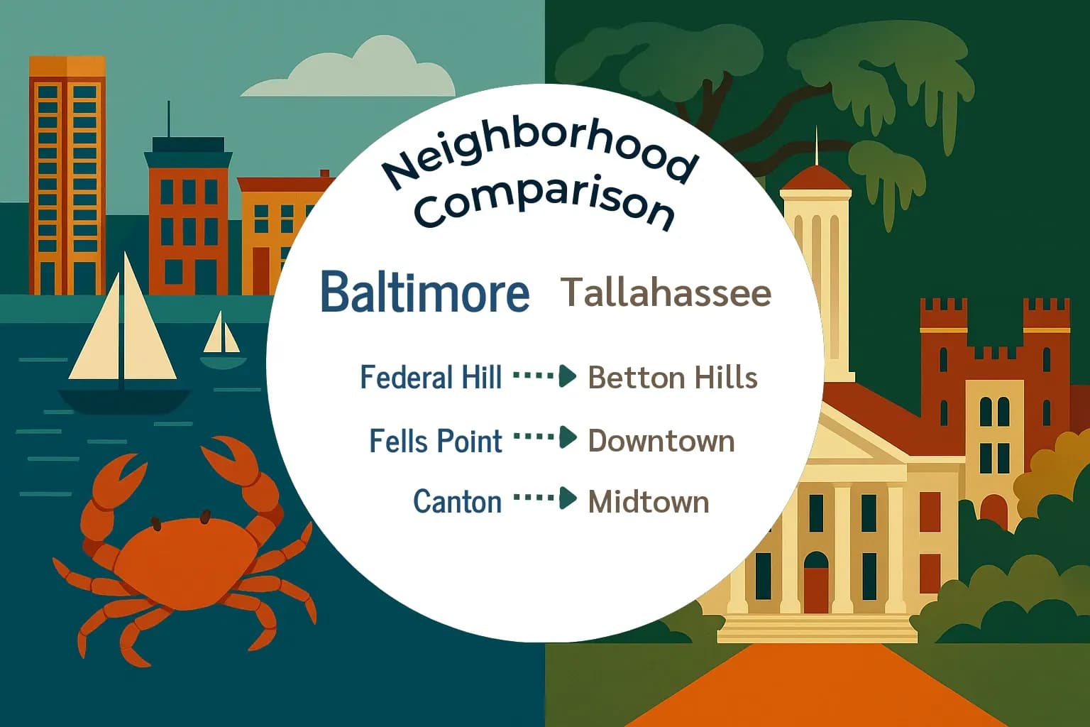 Baltimore vs Tallahassee Neighborhood Comparison