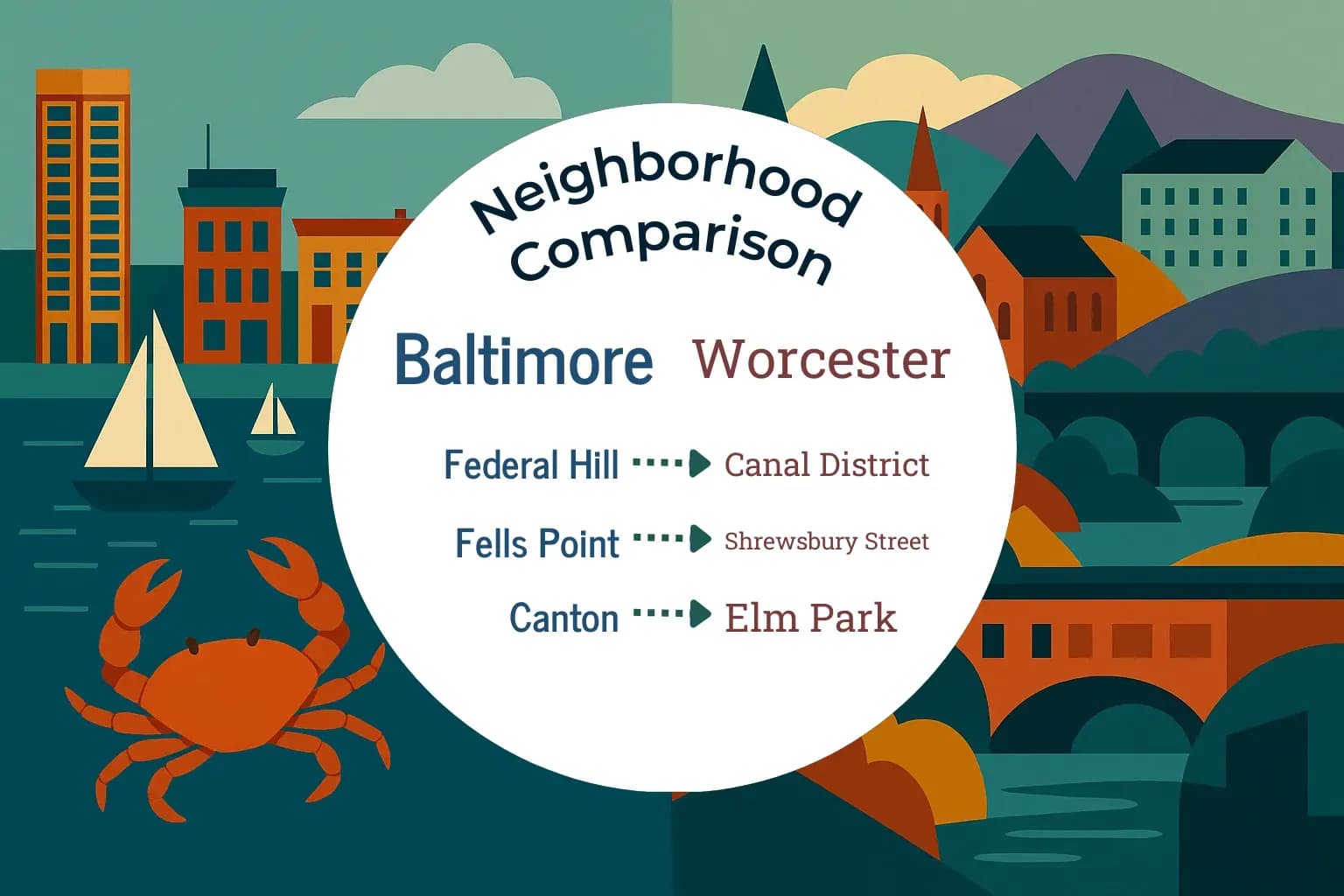 Baltimore vs Worcester Neighborhood Comparison