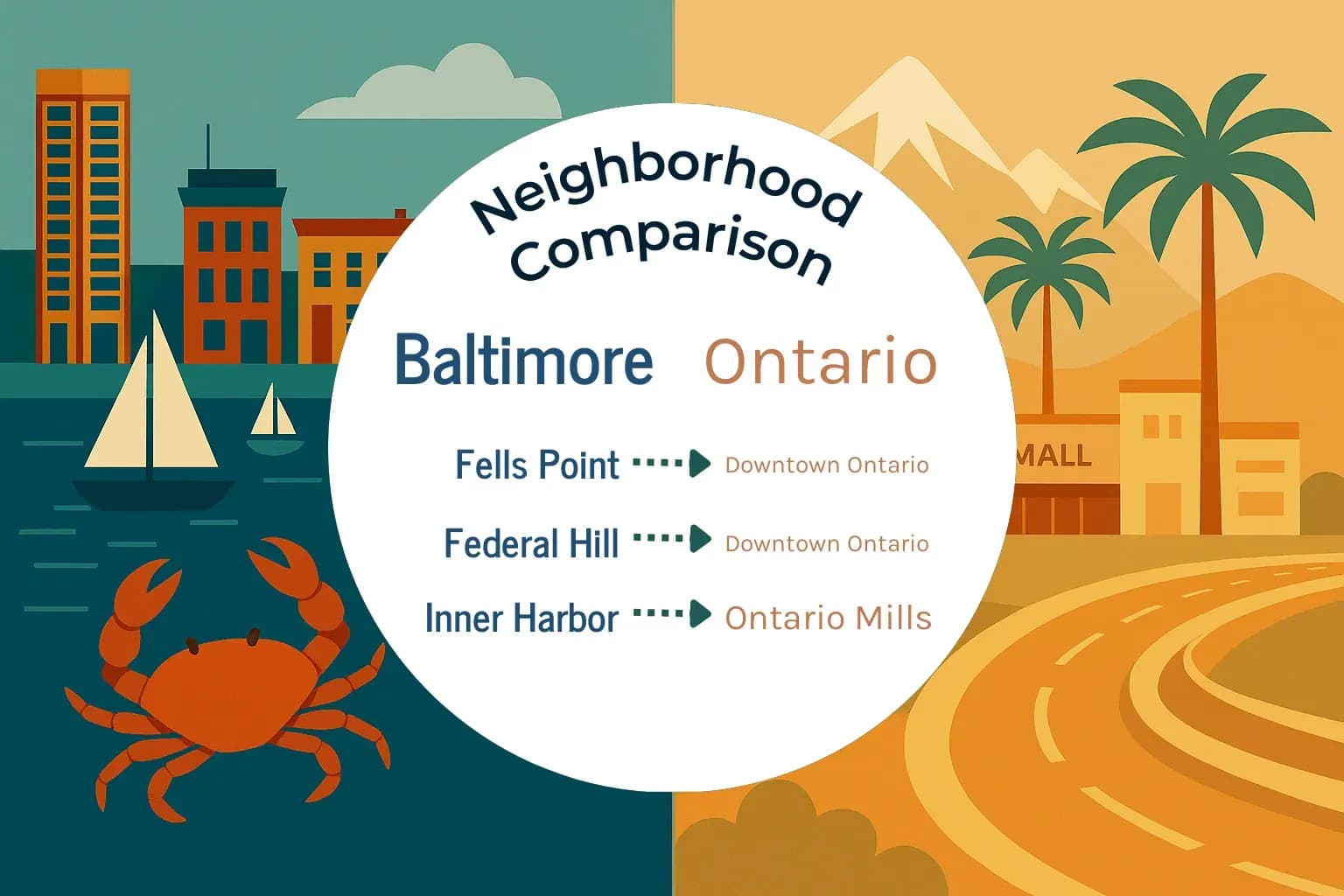 Baltimore vs Ontario Neighborhood Comparison