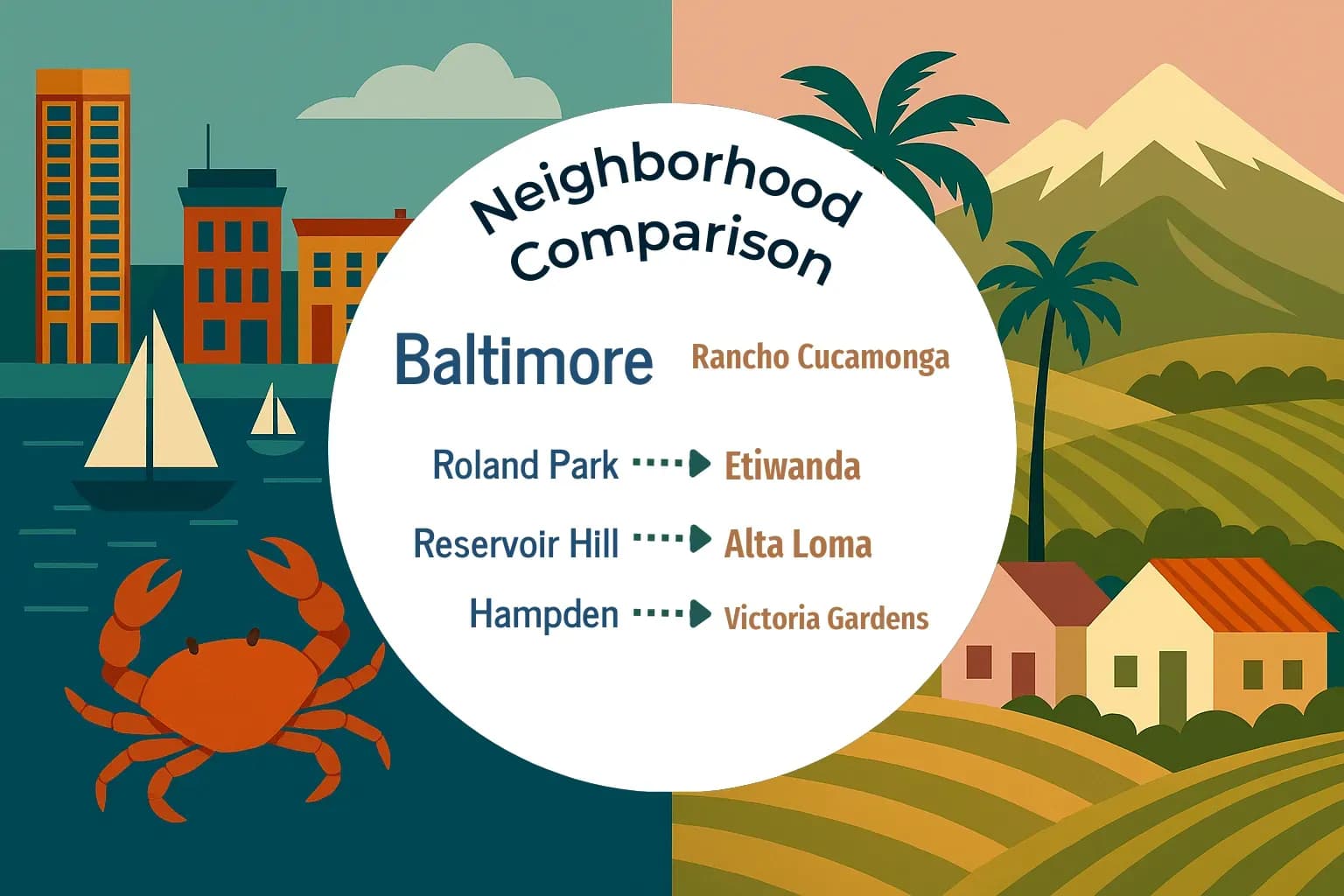 Baltimore vs Rancho Cucamonga Neighborhood Comparison