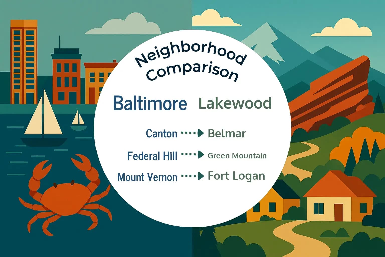 Baltimore vs Lakewood Neighborhood Comparison