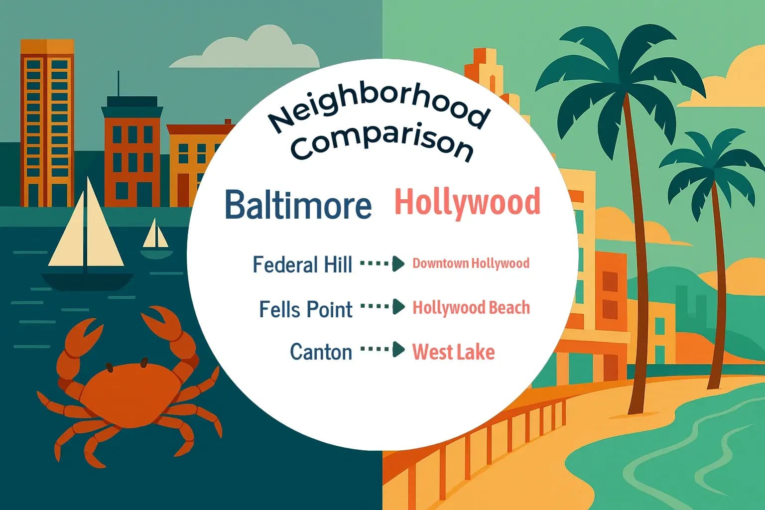 Baltimore vs Hollywood Neighborhood Comparison
