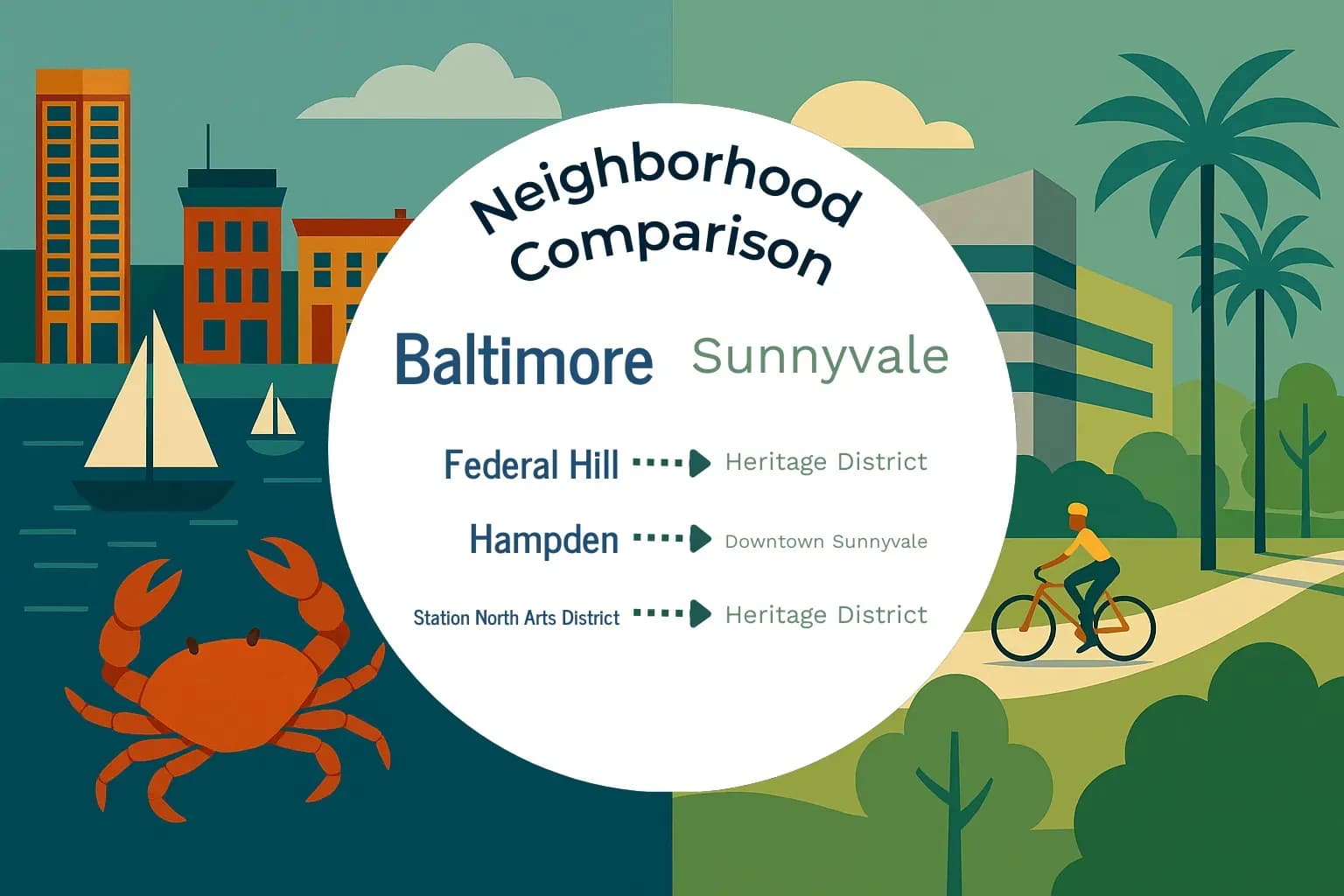 Baltimore vs Sunnyvale Neighborhood Comparison
