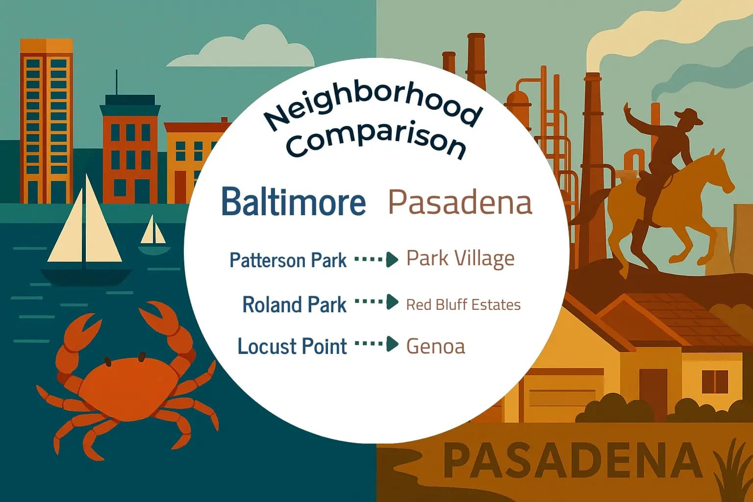 Baltimore vs Pasadena Neighborhood Comparison