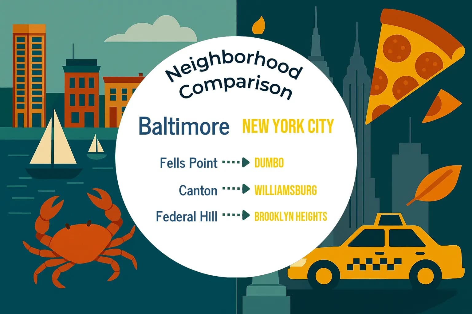 Baltimore vs New York City Neighborhood Comparison