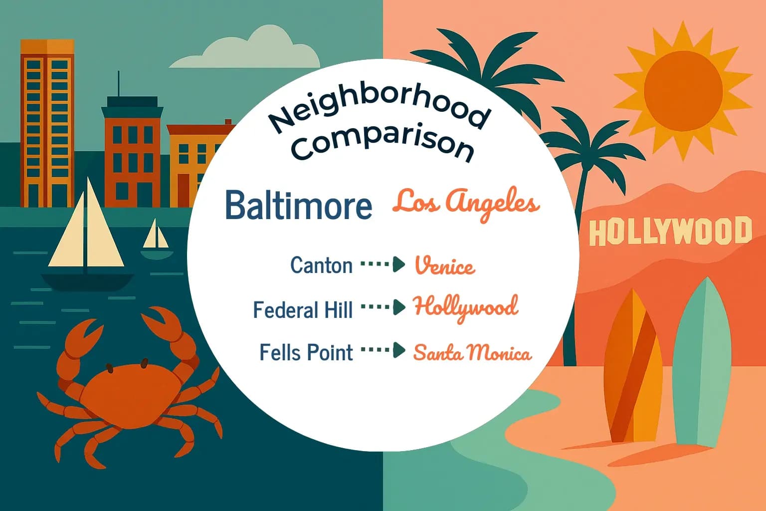 Baltimore vs Los Angeles Neighborhood Comparison