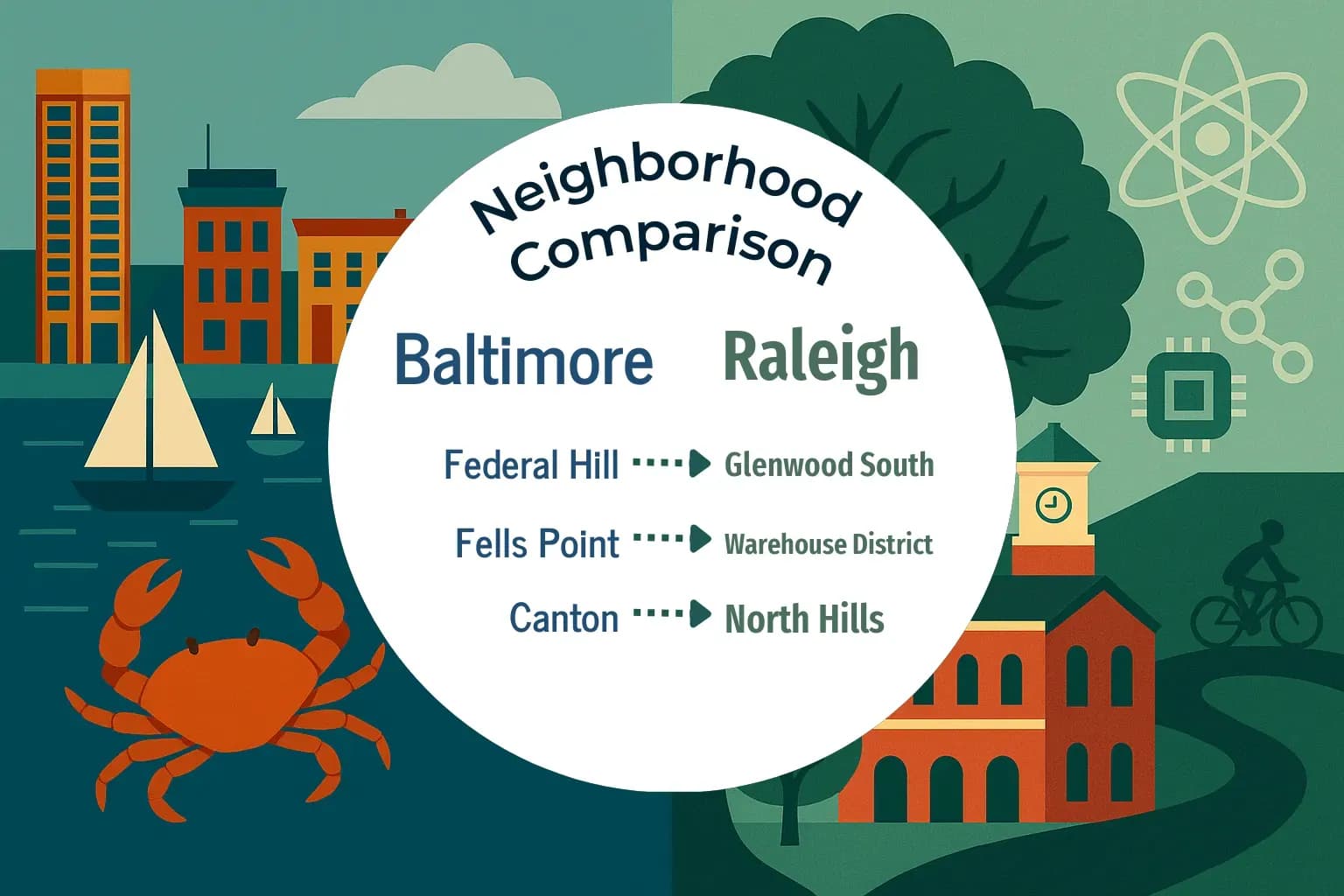 Baltimore vs Raleigh Neighborhood Comparison