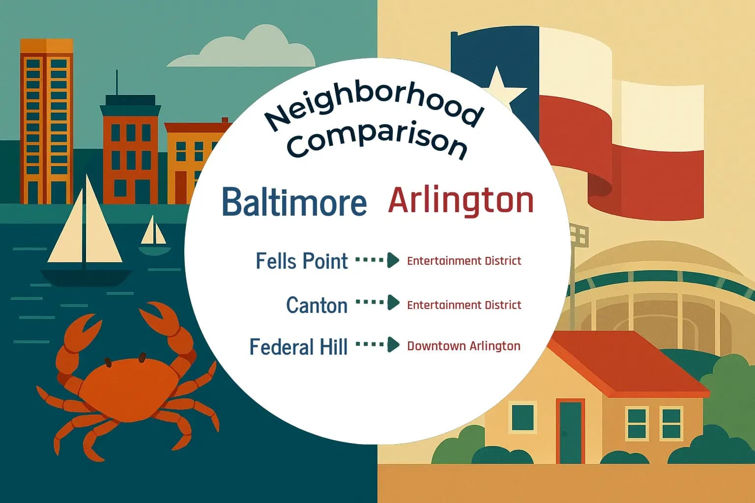 Baltimore vs Arlington Neighborhood Comparison