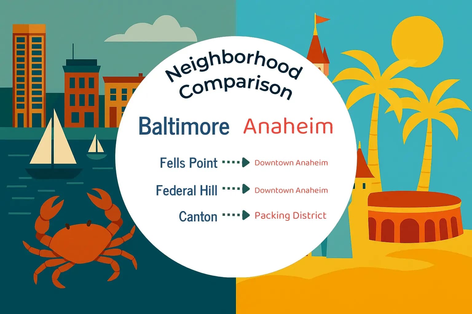 Baltimore vs Anaheim Neighborhood Comparison
