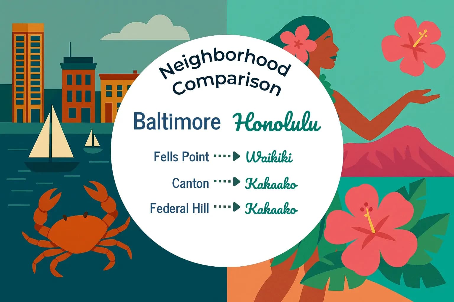 Baltimore vs Honolulu Neighborhood Comparison
