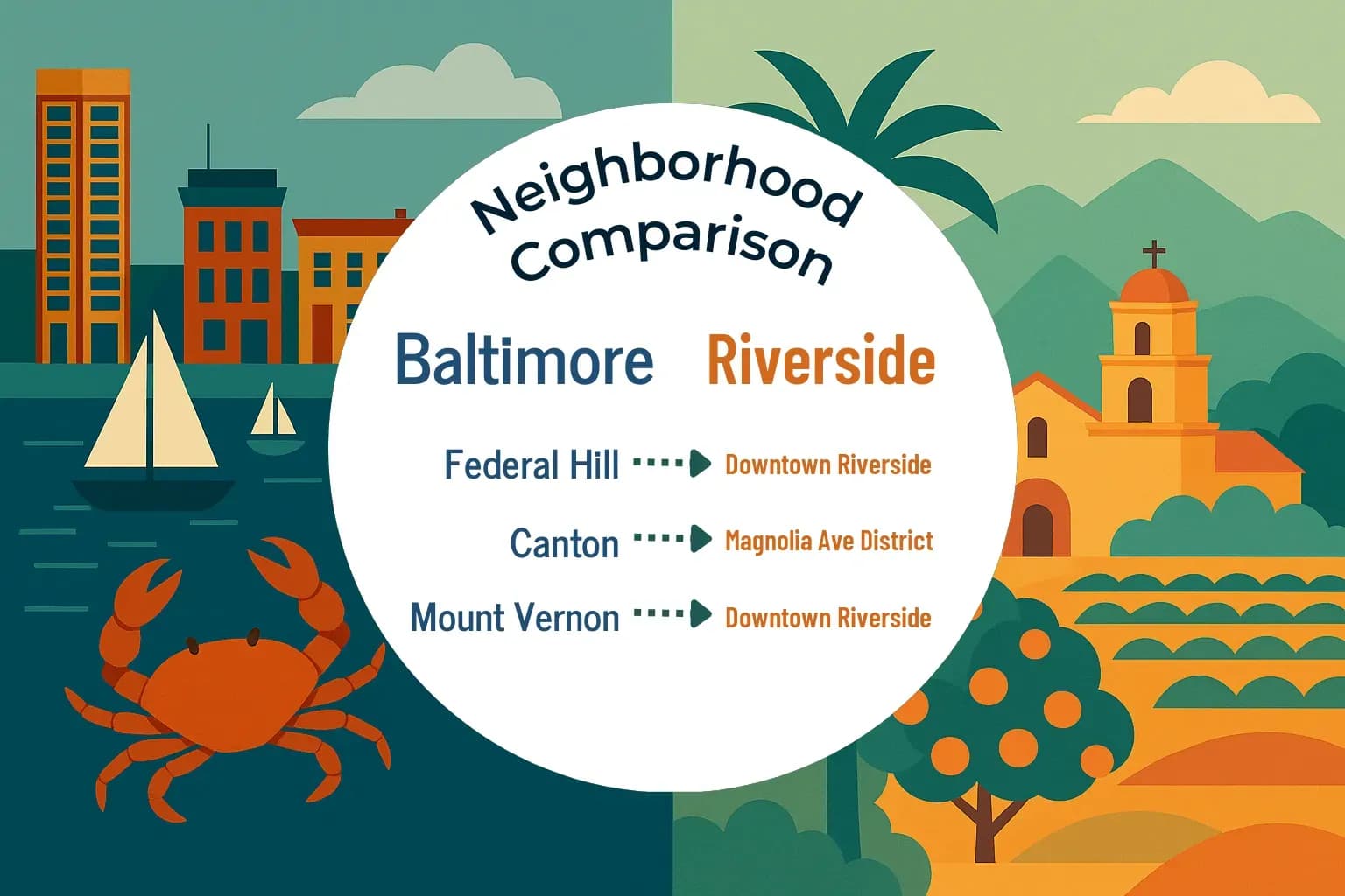 Baltimore vs Riverside Neighborhood Comparison