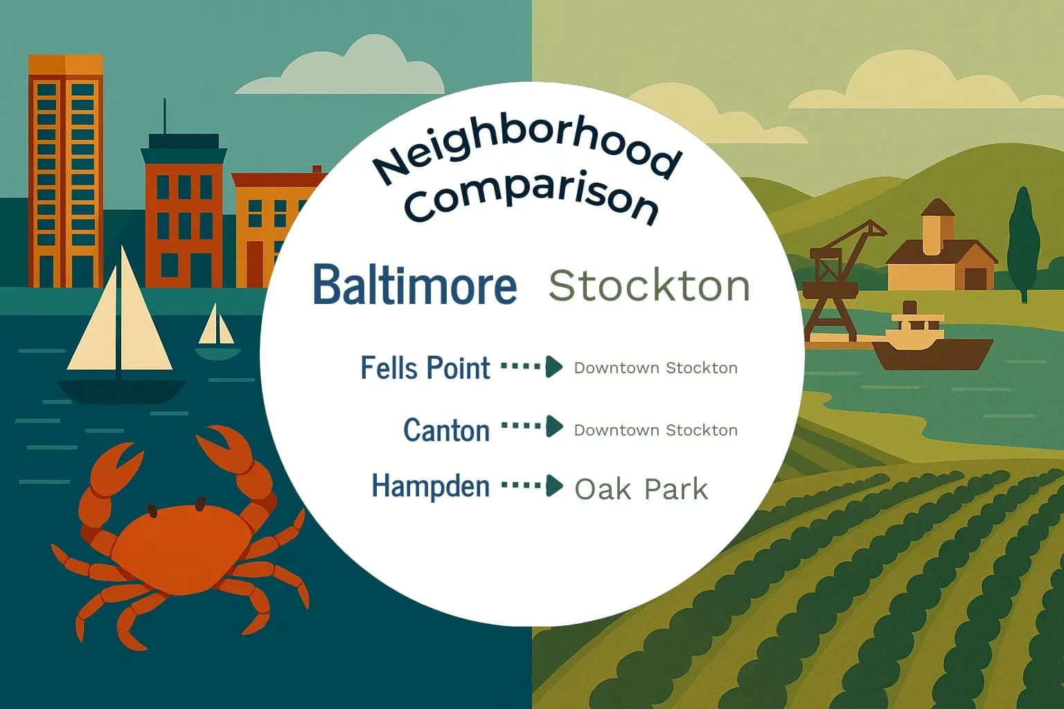 Baltimore vs Stockton Neighborhood Comparison