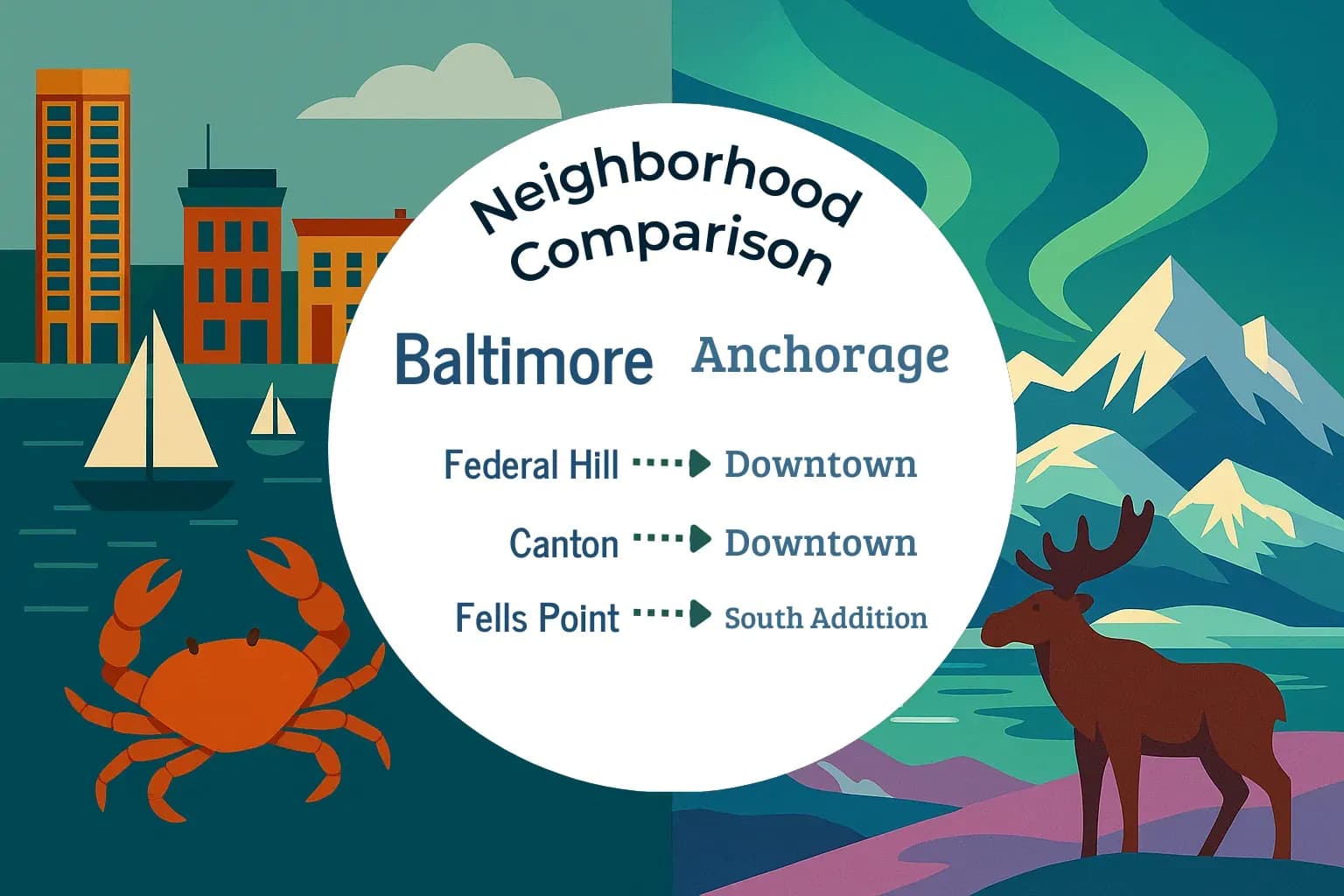 Baltimore vs Anchorage Neighborhood Comparison