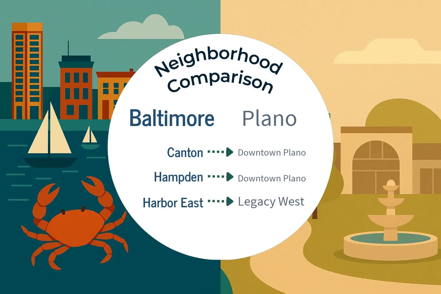 Baltimore vs Plano Neighborhood Comparison