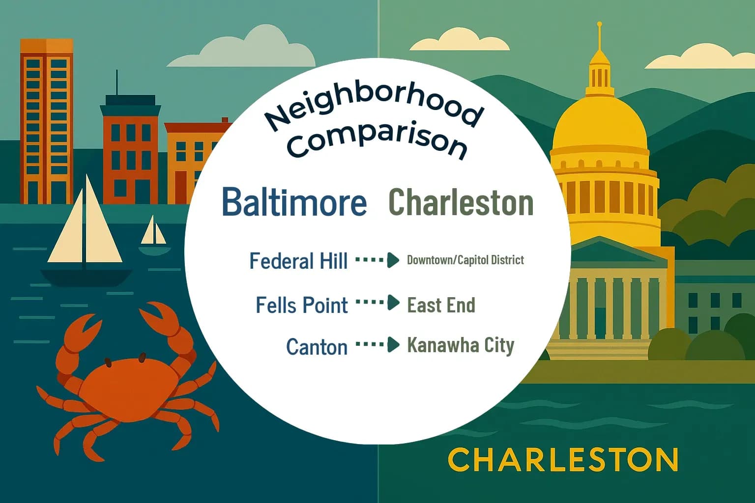 Baltimore vs Charleston Neighborhood Comparison
