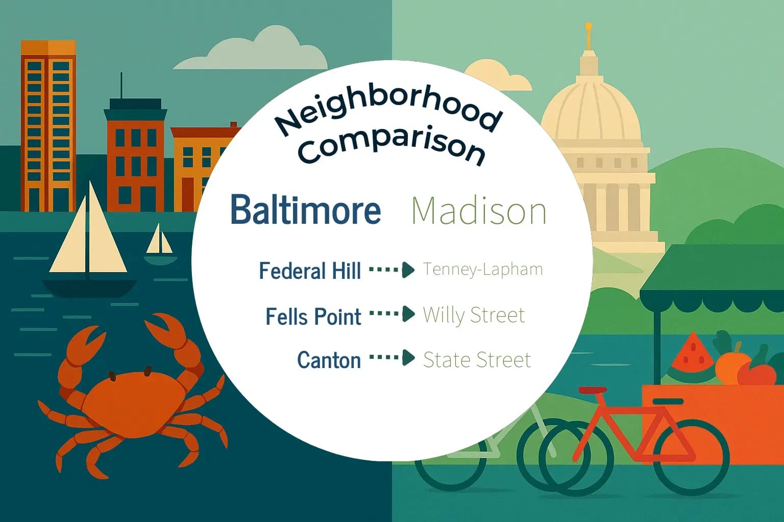Baltimore vs Madison Neighborhood Comparison