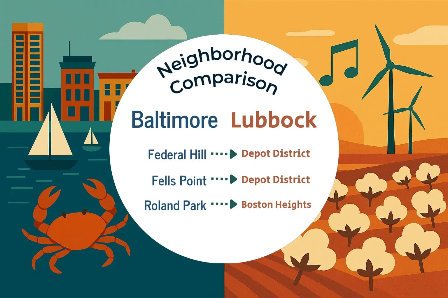 Baltimore vs Lubbock Neighborhood Comparison