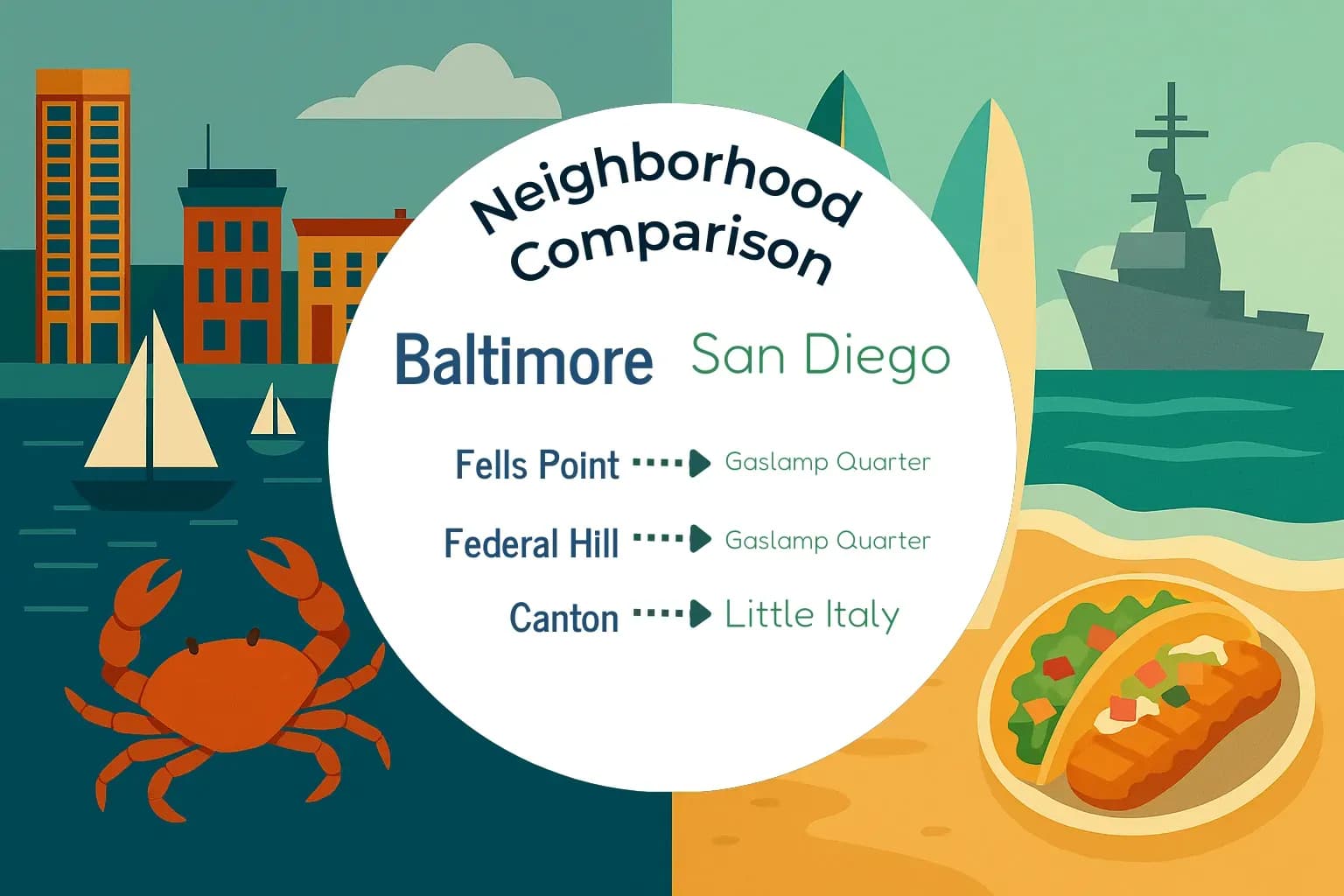 Baltimore vs San Diego Neighborhood Comparison