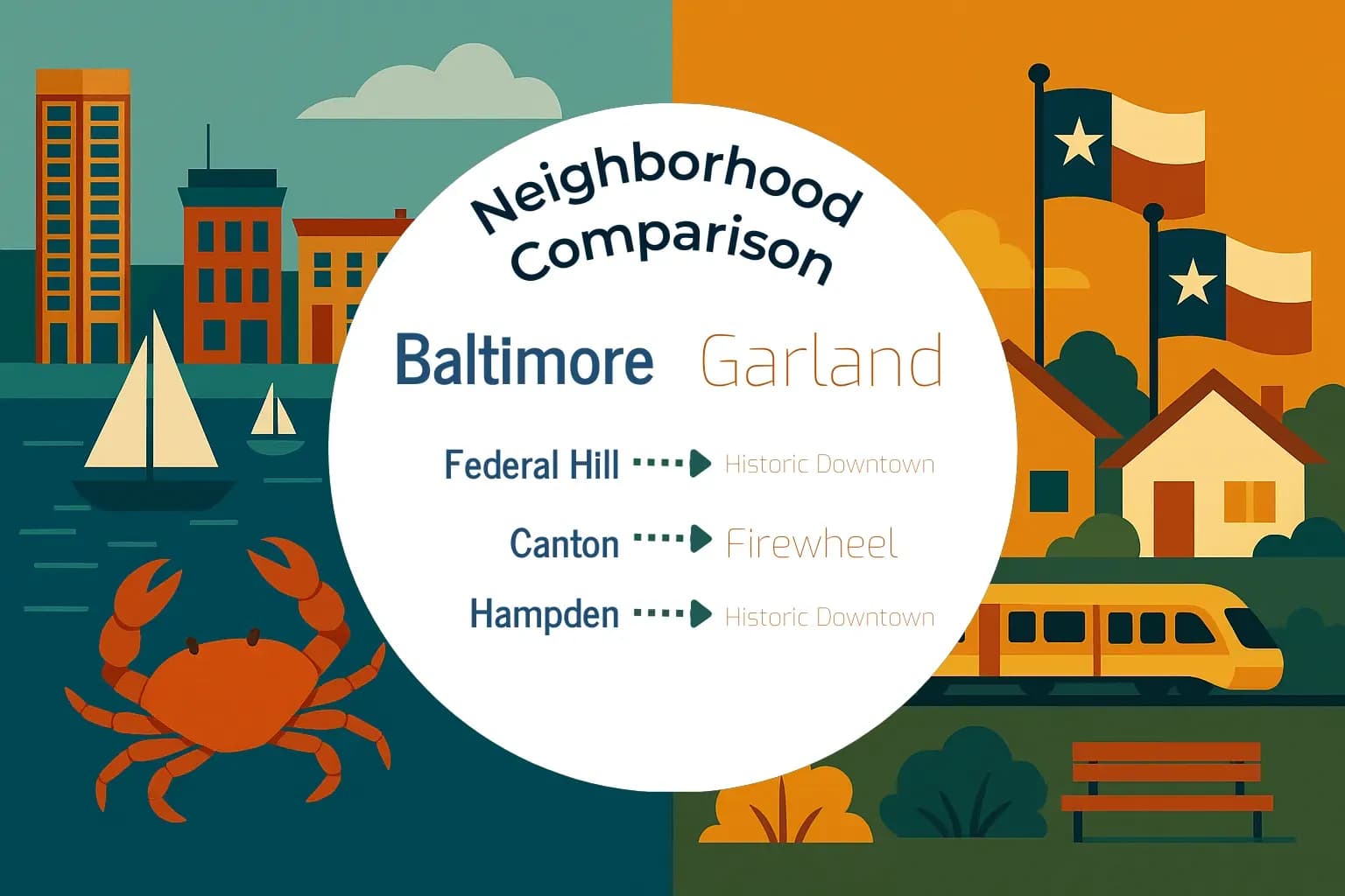 Baltimore vs Garland Neighborhood Comparison