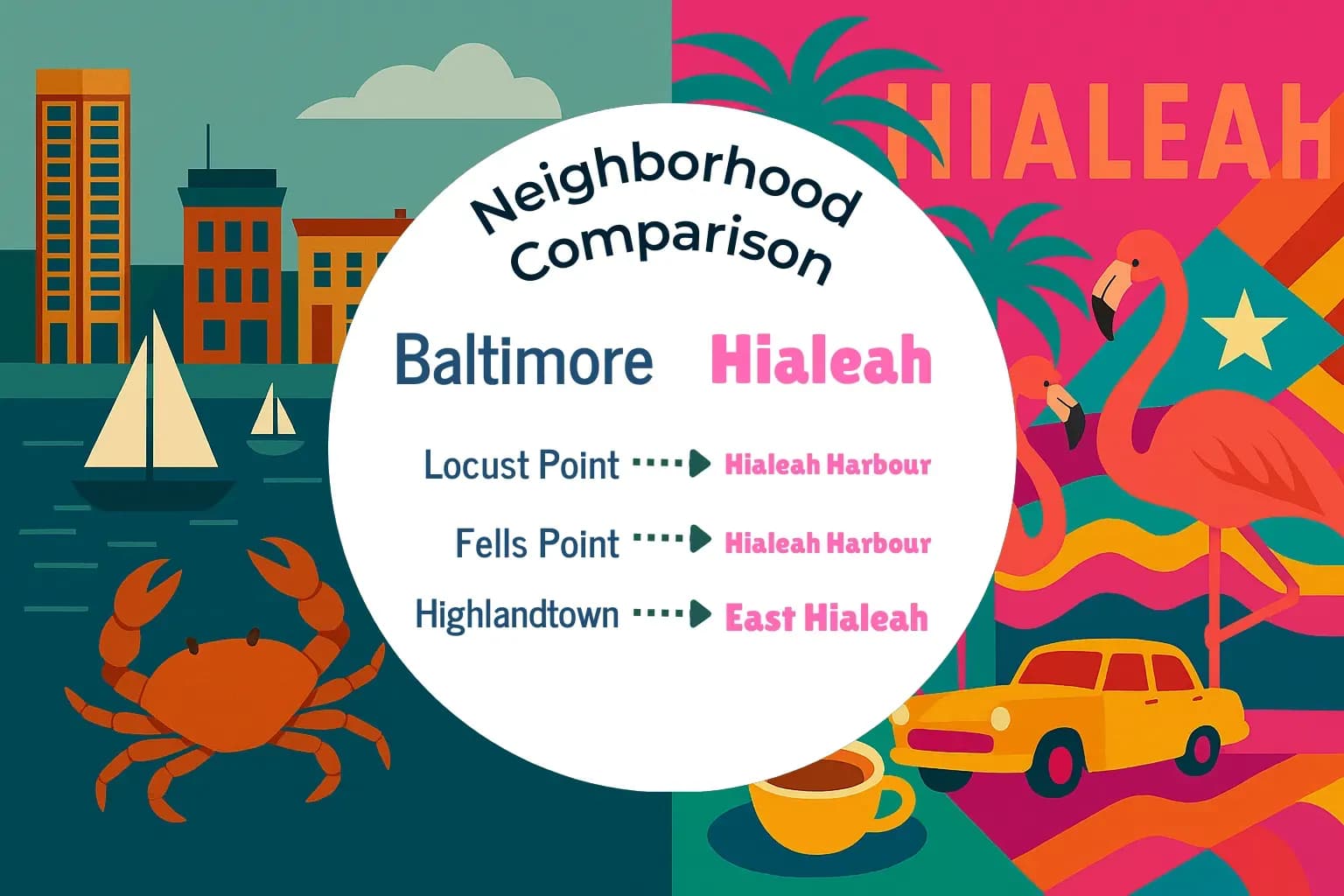 Baltimore vs Hialeah Neighborhood Comparison
