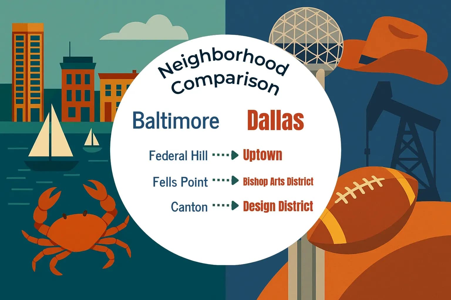 Baltimore vs Dallas Neighborhood Comparison