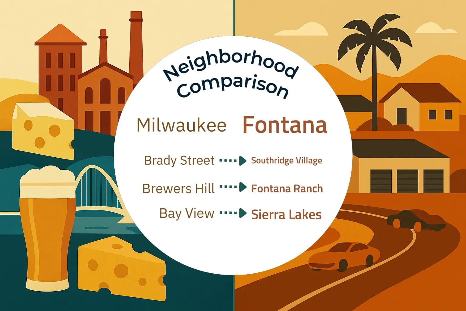 Milwaukee vs Fontana Neighborhood Comparison