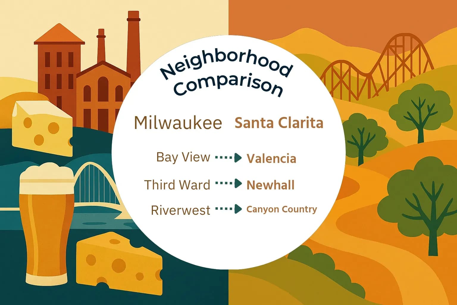 Milwaukee vs Santa Clarita Neighborhood Comparison