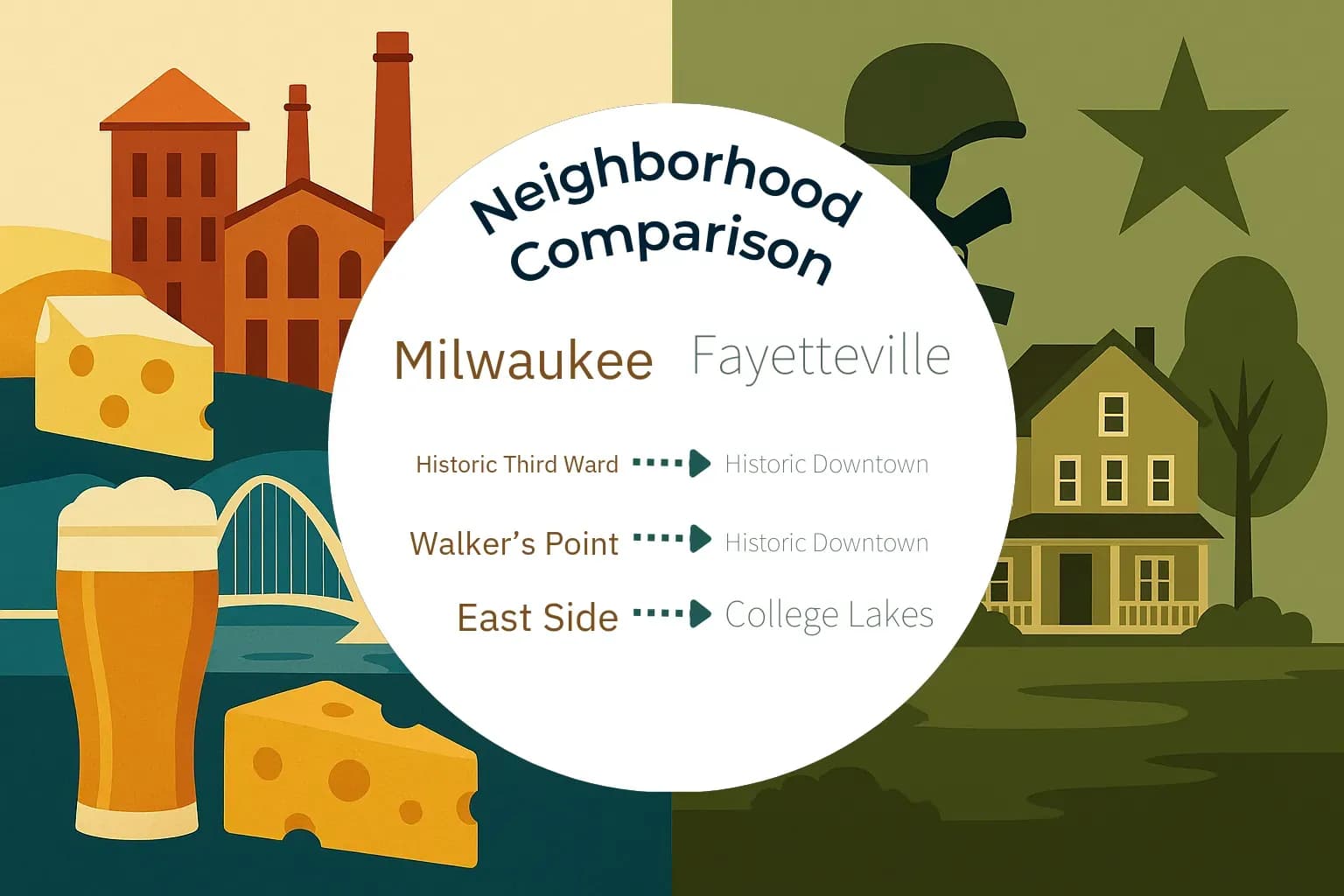 Milwaukee vs Fayetteville Neighborhood Comparison