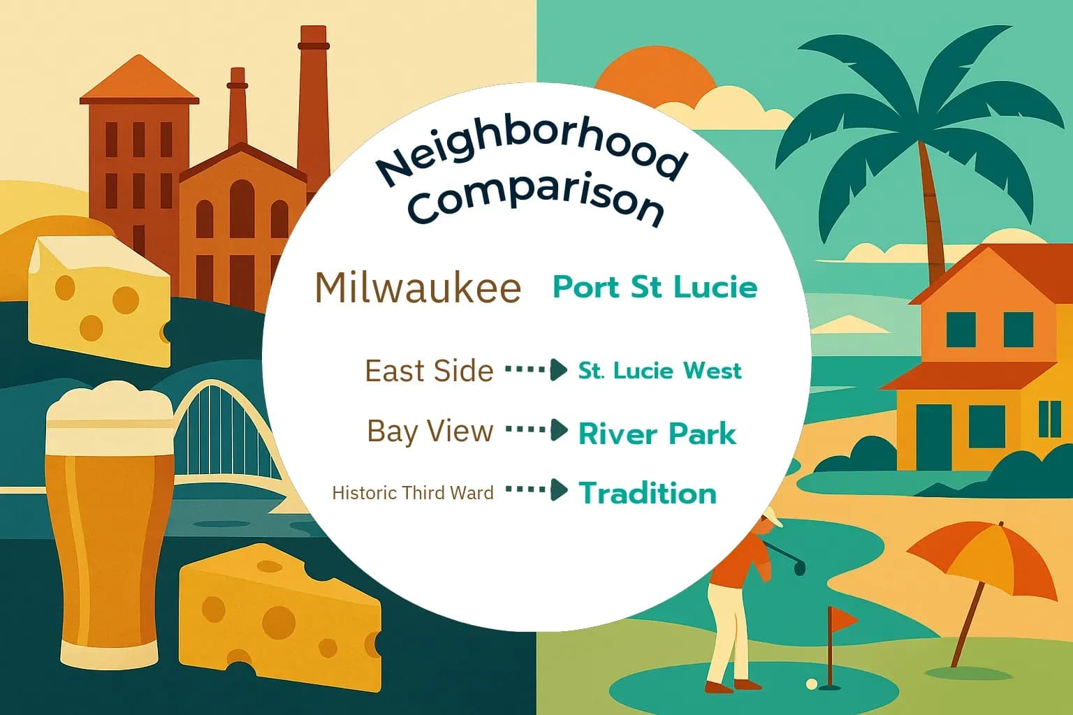 Milwaukee vs Port St. Lucie Neighborhood Comparison
