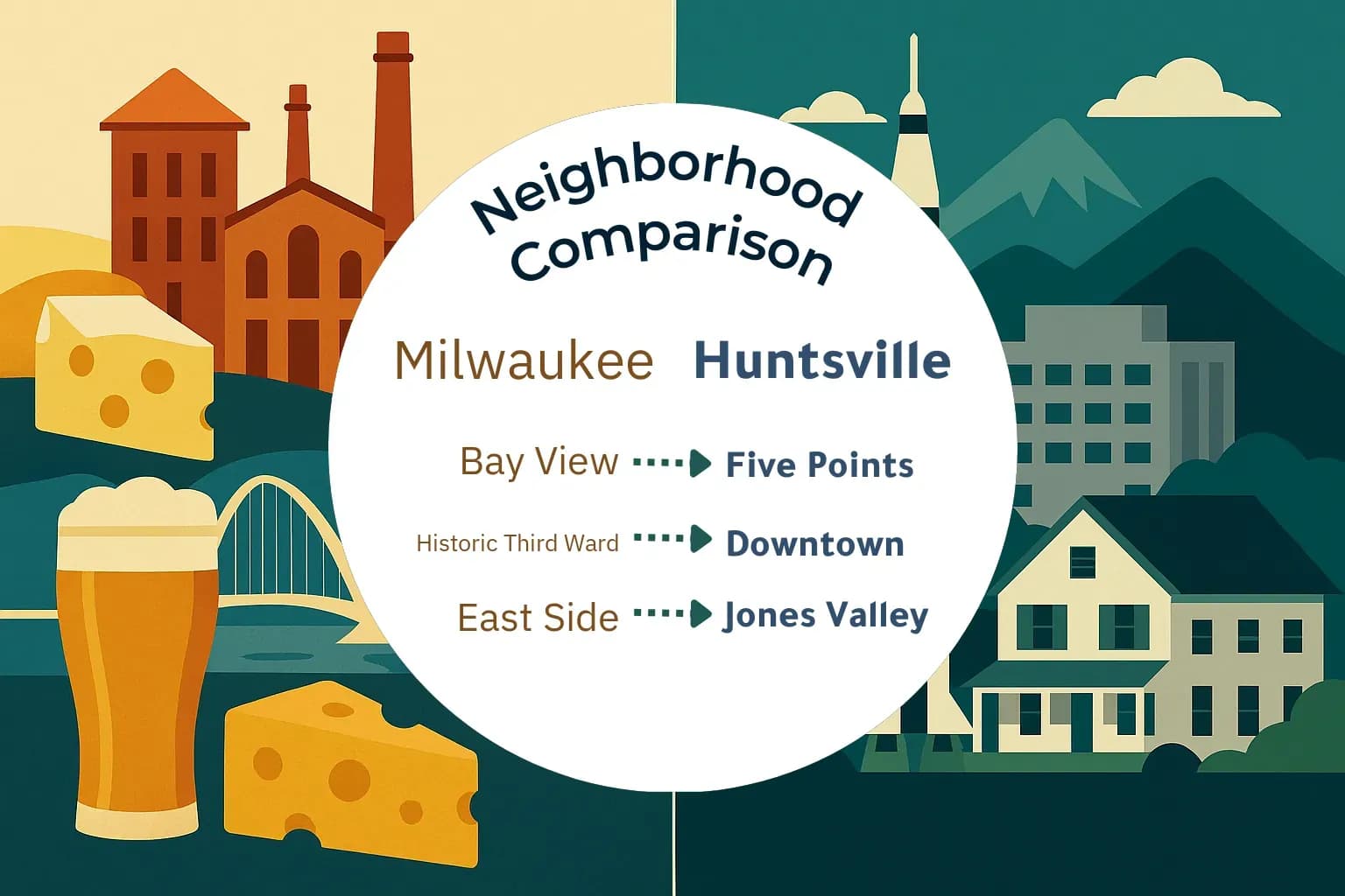 Milwaukee vs Huntsville Neighborhood Comparison