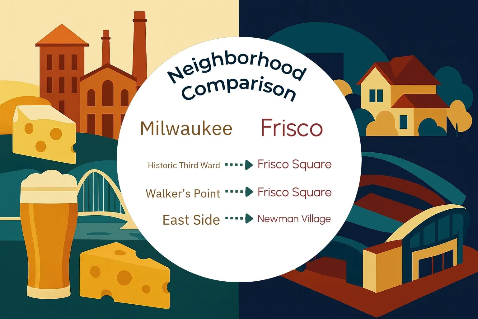 Milwaukee vs Frisco Neighborhood Comparison