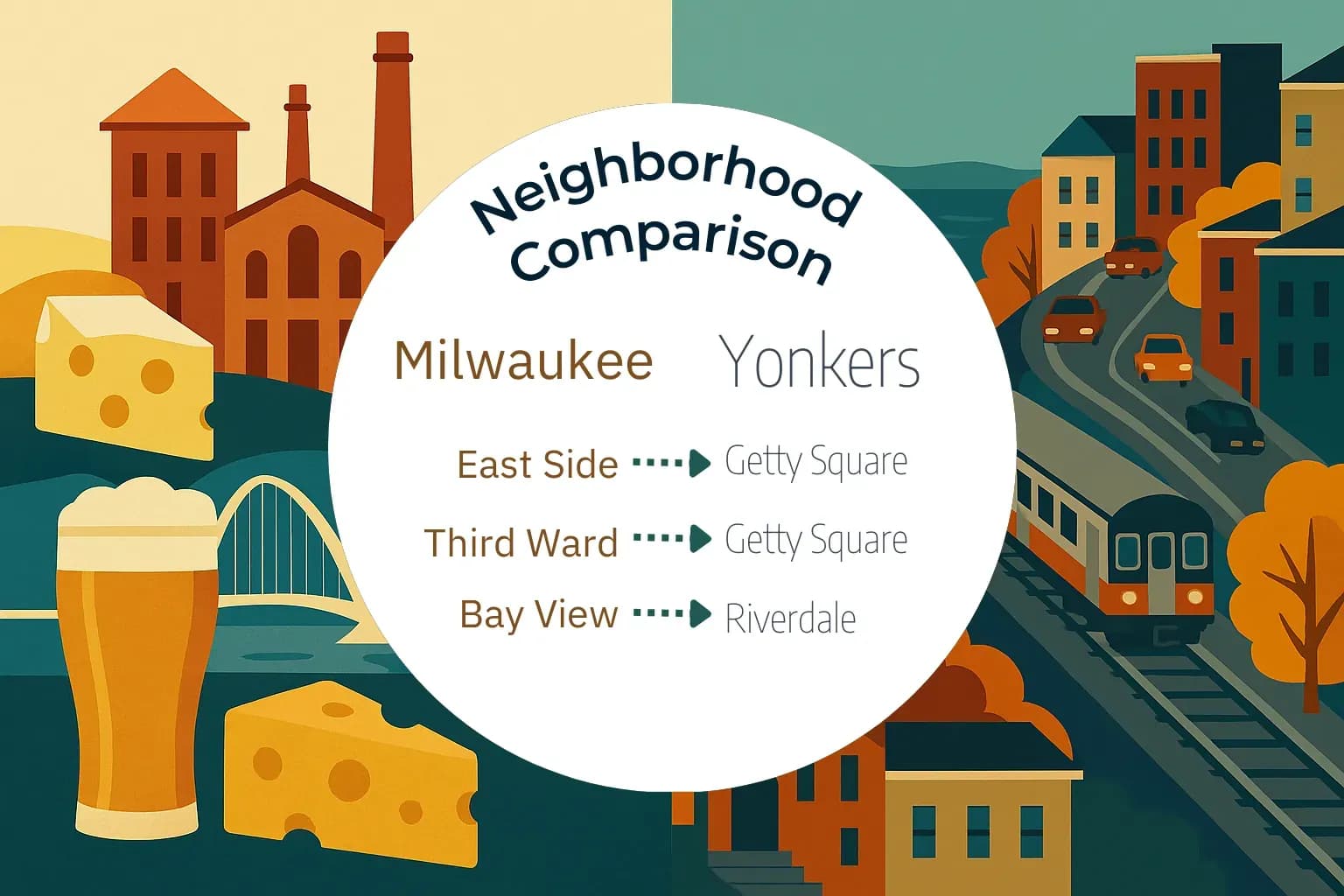 Milwaukee vs Yonkers Neighborhood Comparison