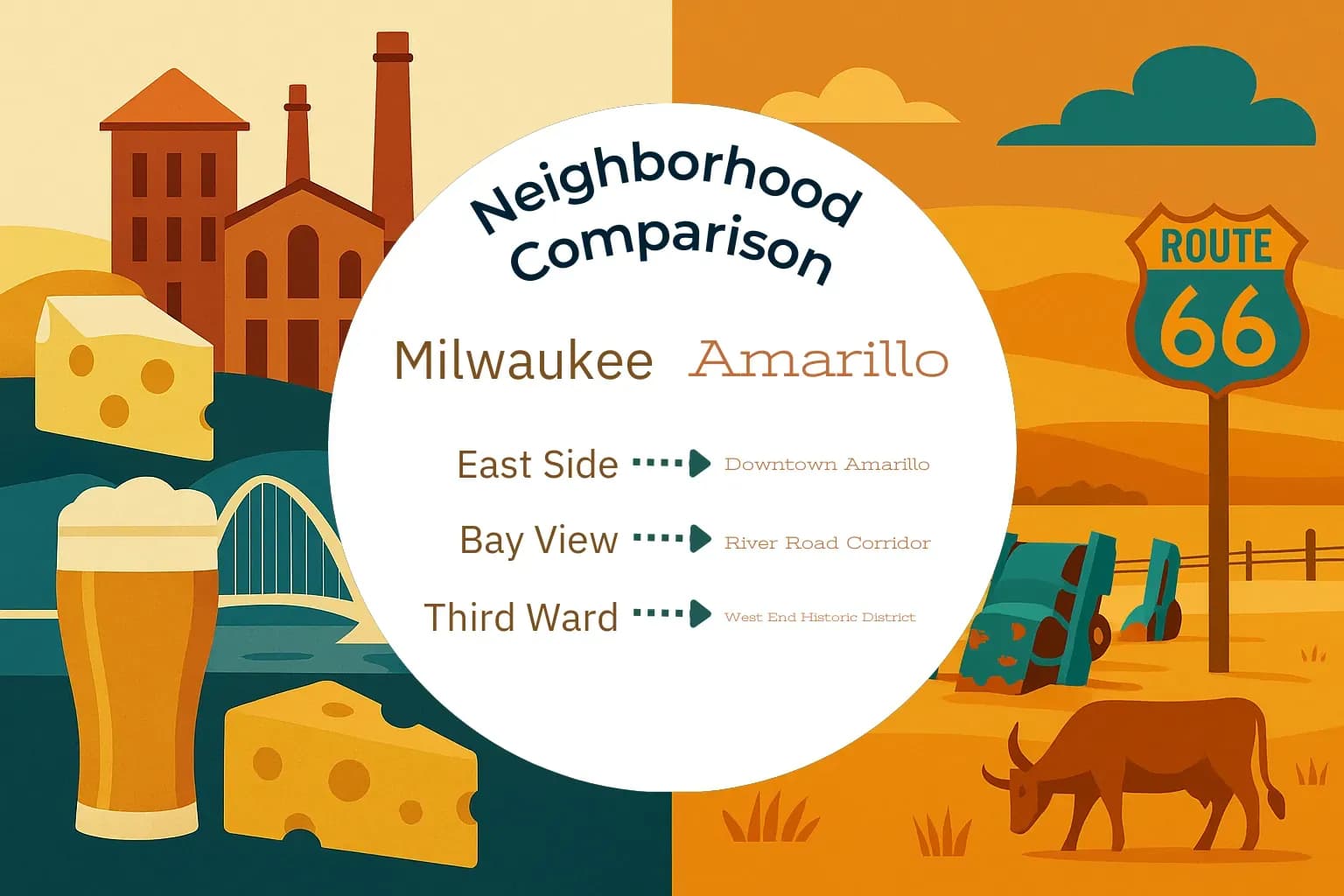 Milwaukee vs Amarillo Neighborhood Comparison
