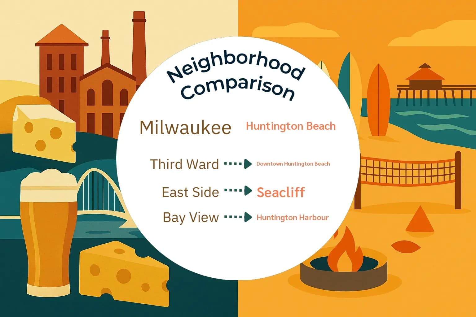 Milwaukee vs Huntington Beach Neighborhood Comparison