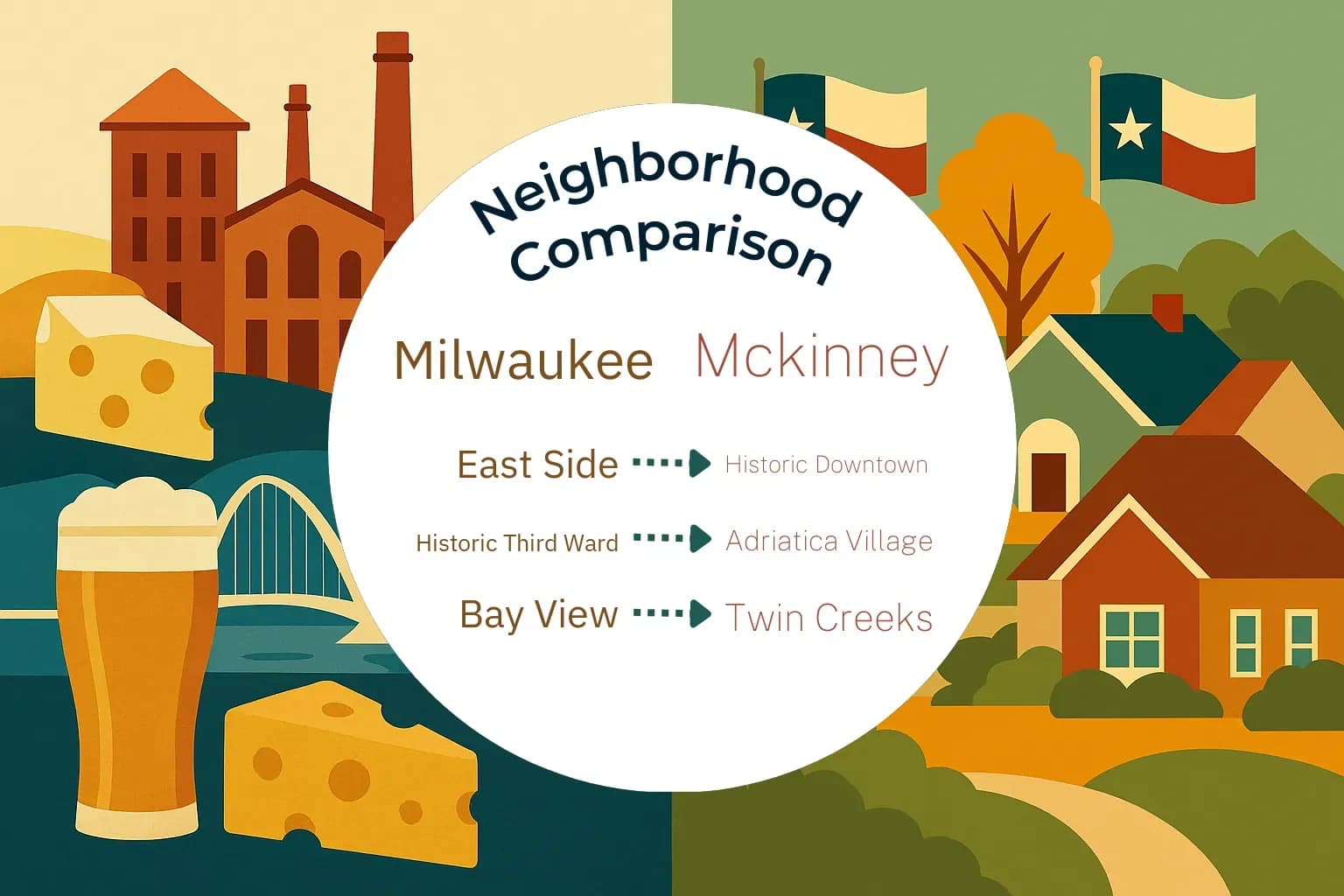 Milwaukee vs Mckinney Neighborhood Comparison