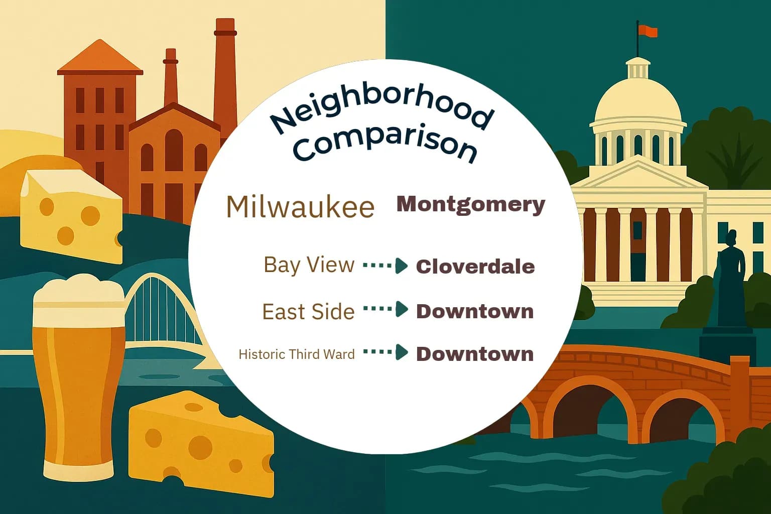 Milwaukee vs Montgomery Neighborhood Comparison