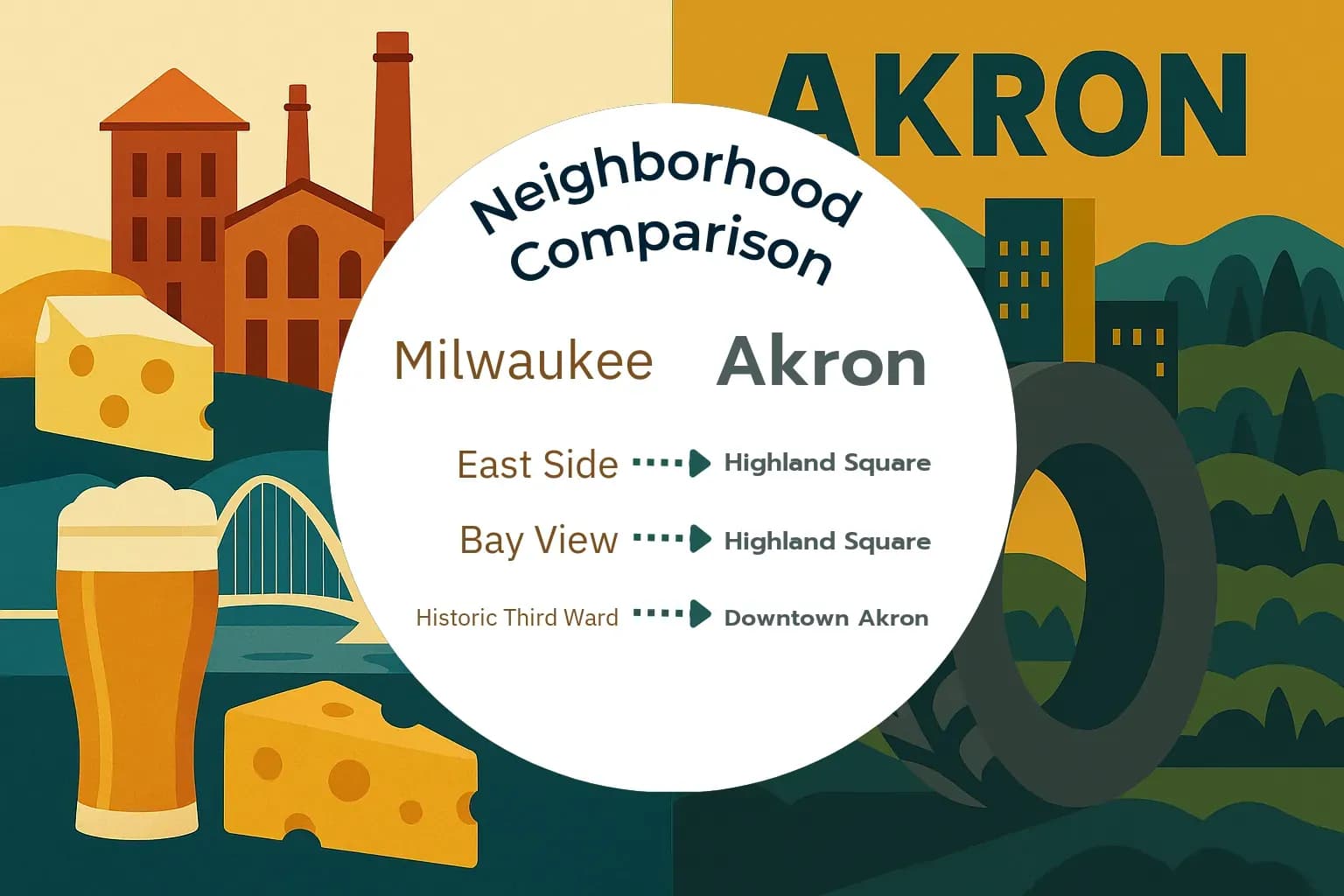 Milwaukee vs Akron Neighborhood Comparison