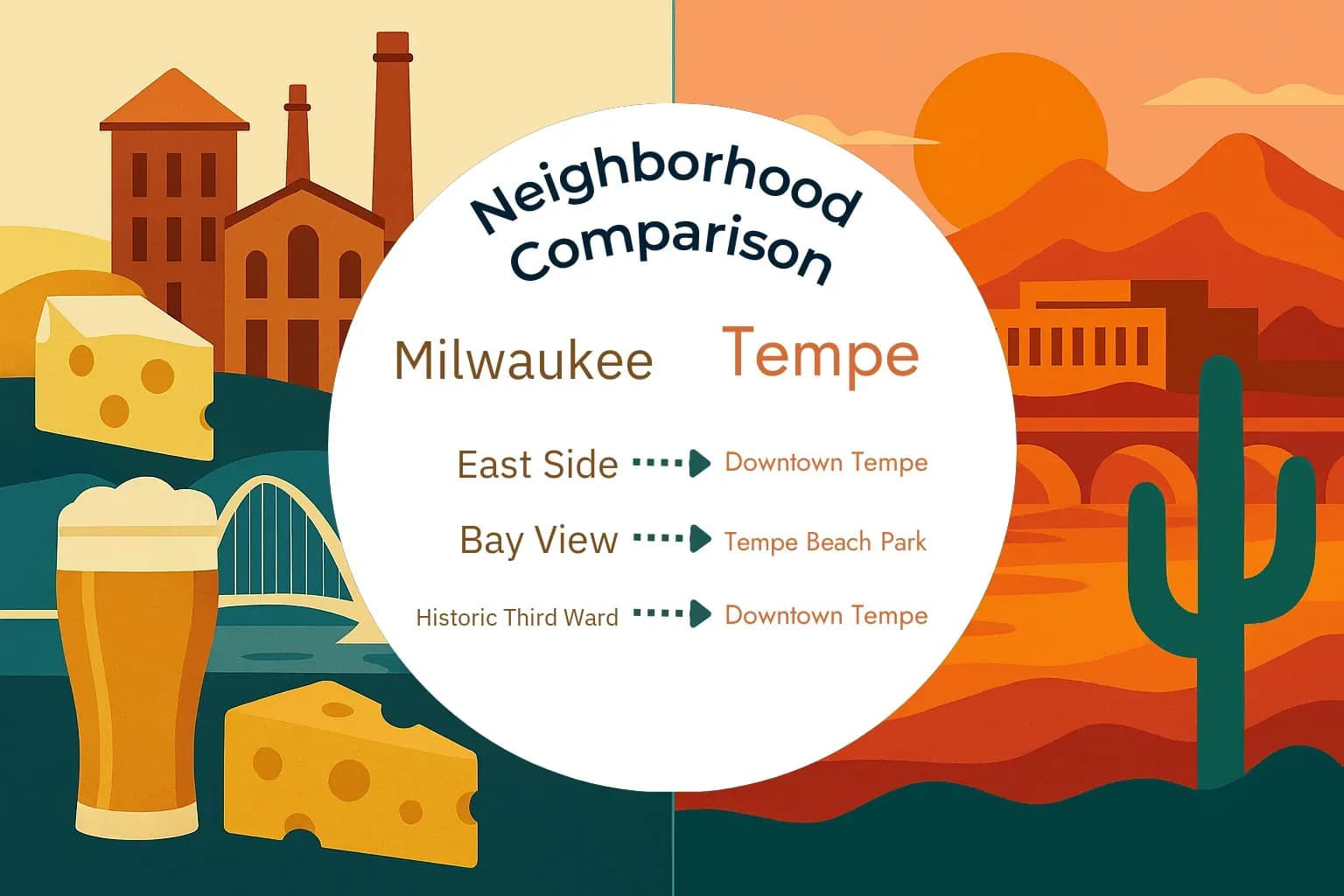 Milwaukee vs Tempe Neighborhood Comparison