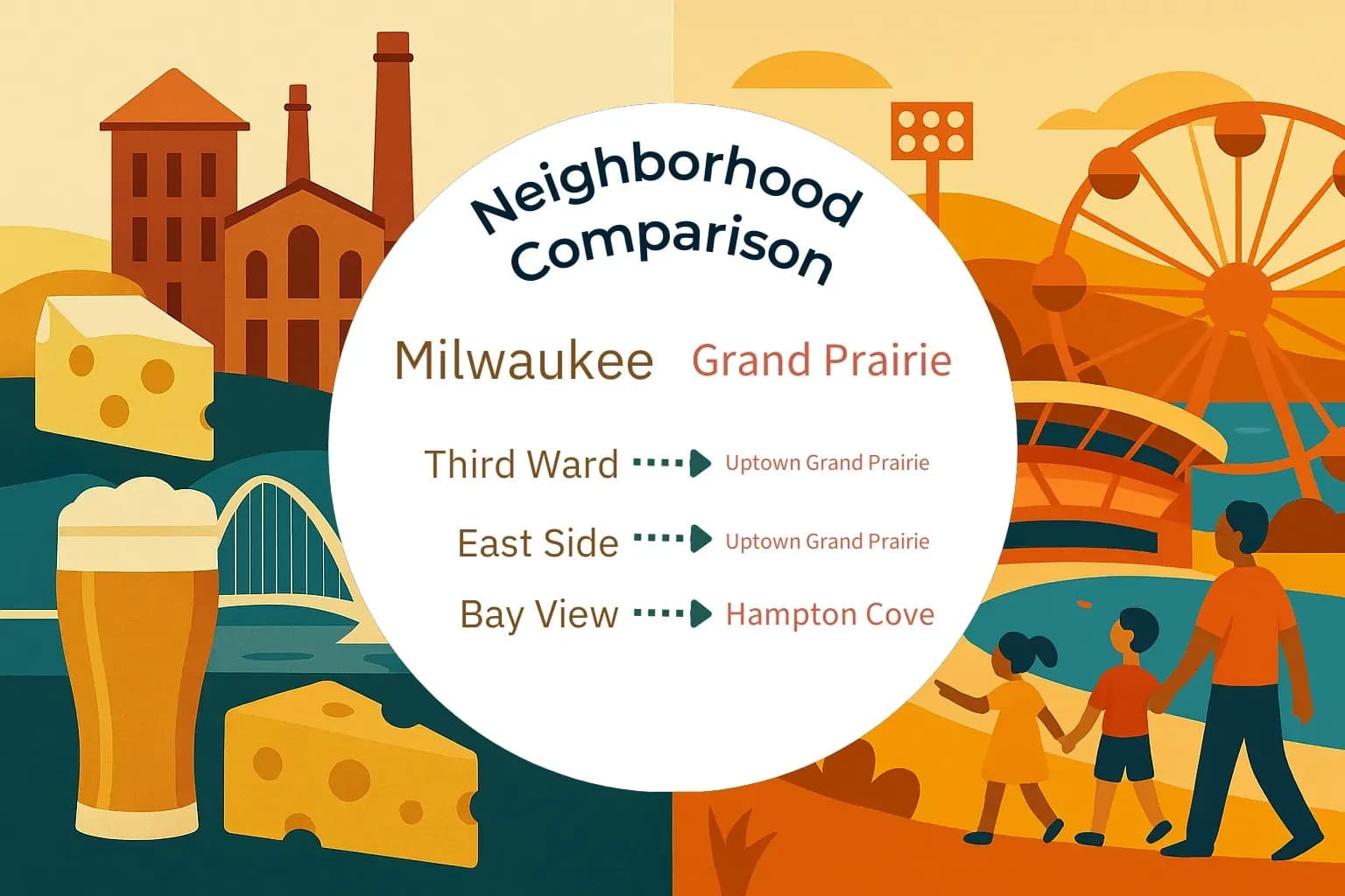 Milwaukee vs Grand Prairie Neighborhood Comparison