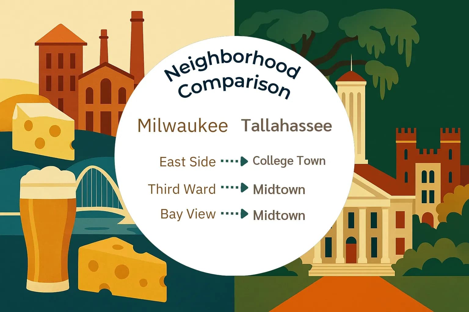 Milwaukee vs Tallahassee Neighborhood Comparison