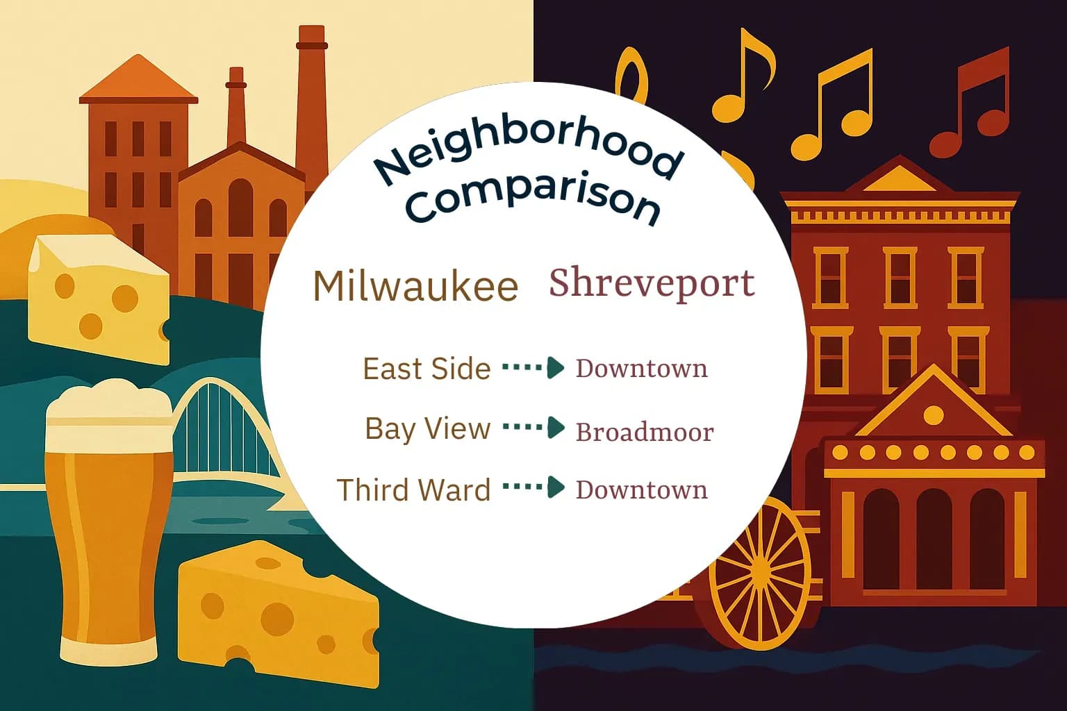Milwaukee vs Shreveport Neighborhood Comparison